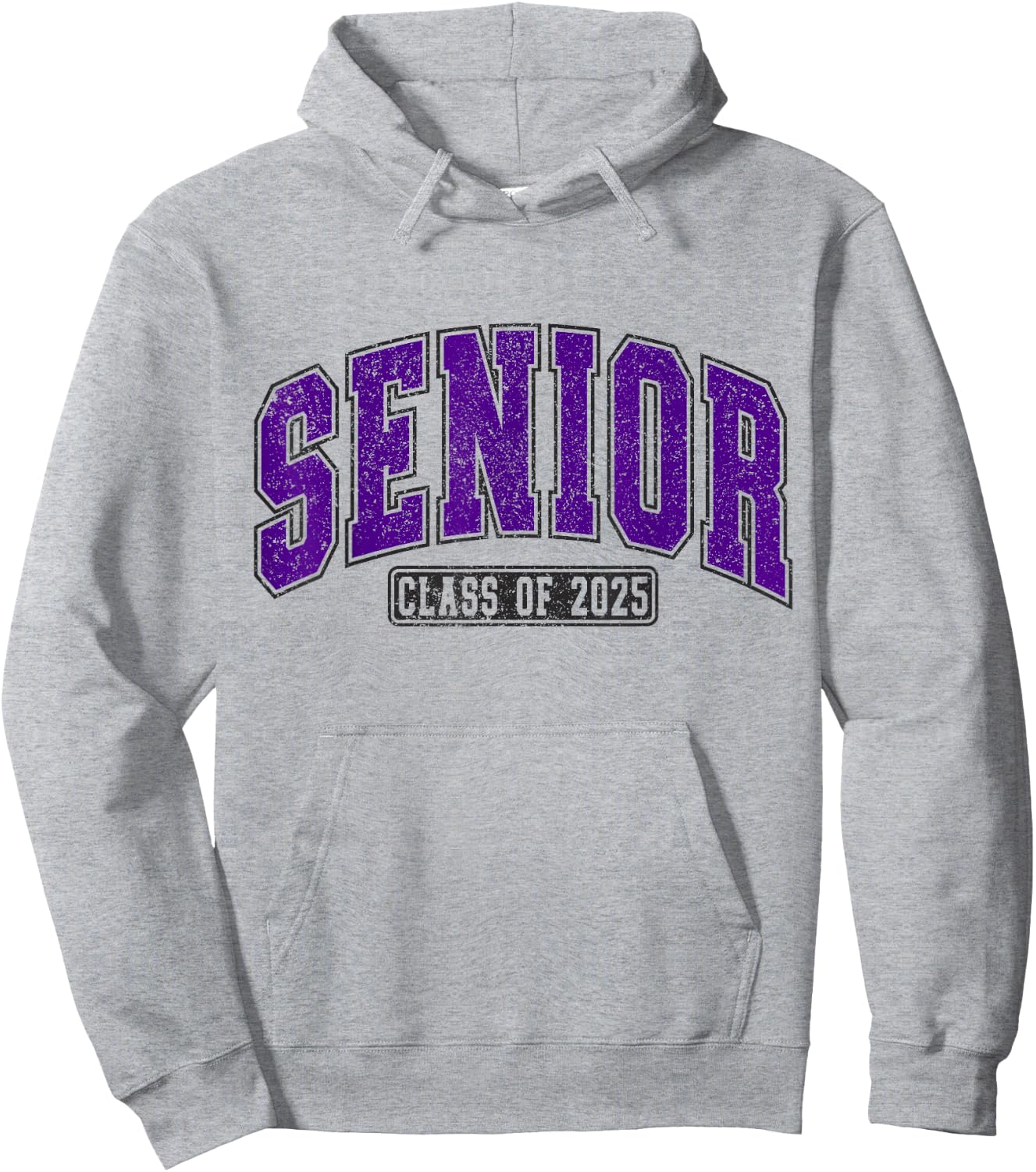 Class of 2025 Purple High School College Seniors Retro Grad Hoodie - Hoodie | Ash
