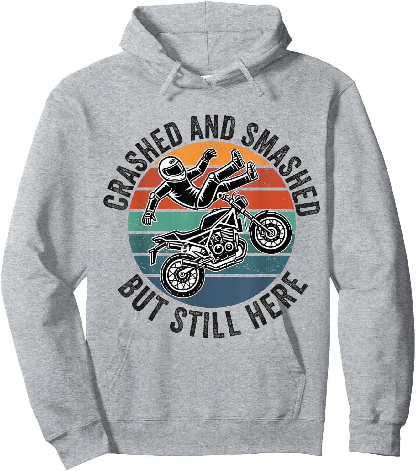Motorcycle Accident Survivor Bike Crash Injury Recovery Hoodie - Hoodie | Ash