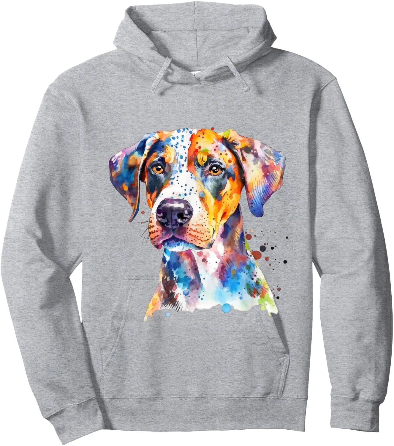 Catahoula Leopard Dog Colorful Watercolor Dog Men Women Kids Hoodie - Hoodie | Ash