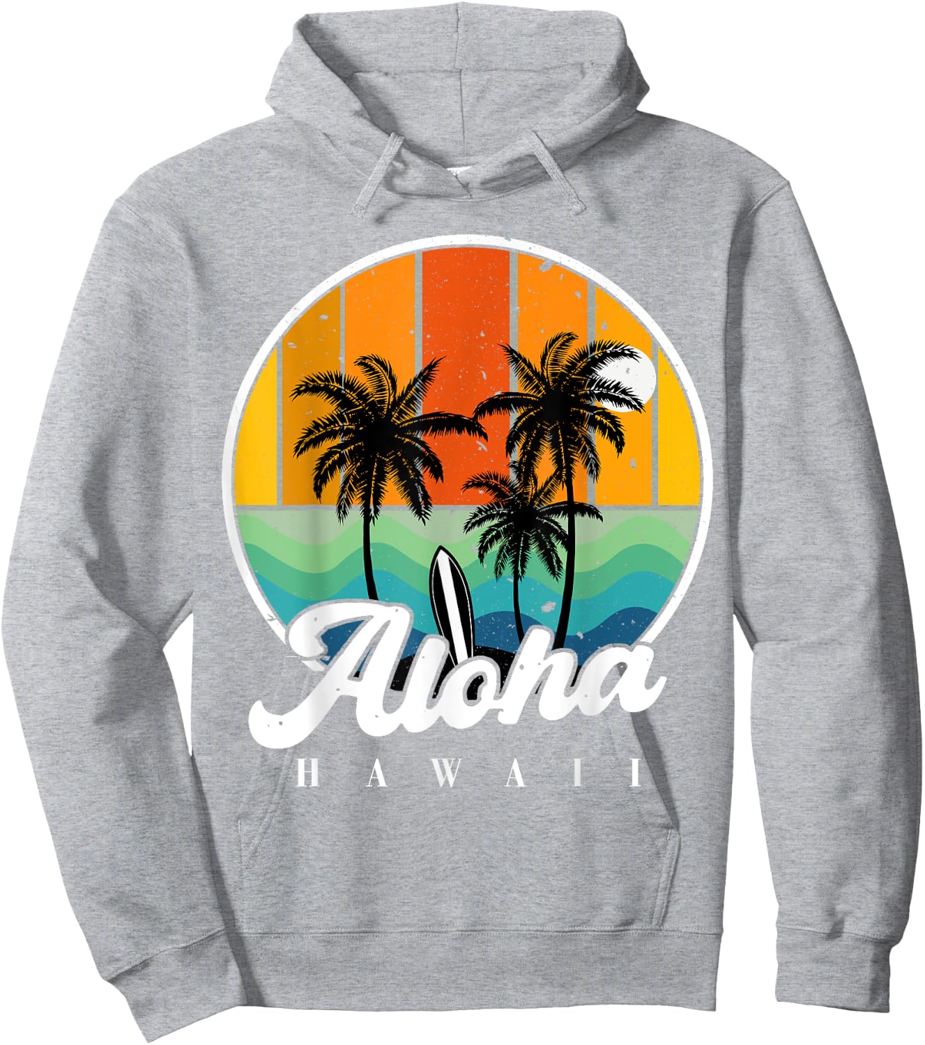 Aloha Hawaiian-Shirt Palm Beach Hawaii Kids Youth Teen Girl Hoodie - Hoodie | Ash