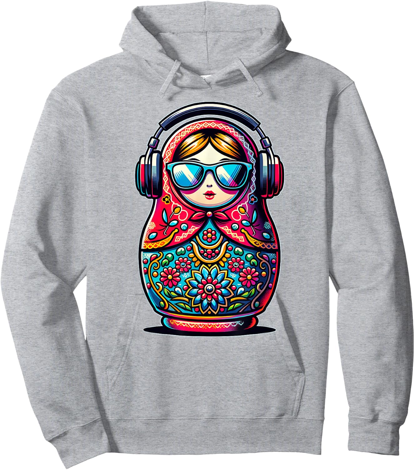 Russian Matryoshka Music Russia Russian Matryoshka Hoodie - Hoodie | Ash
