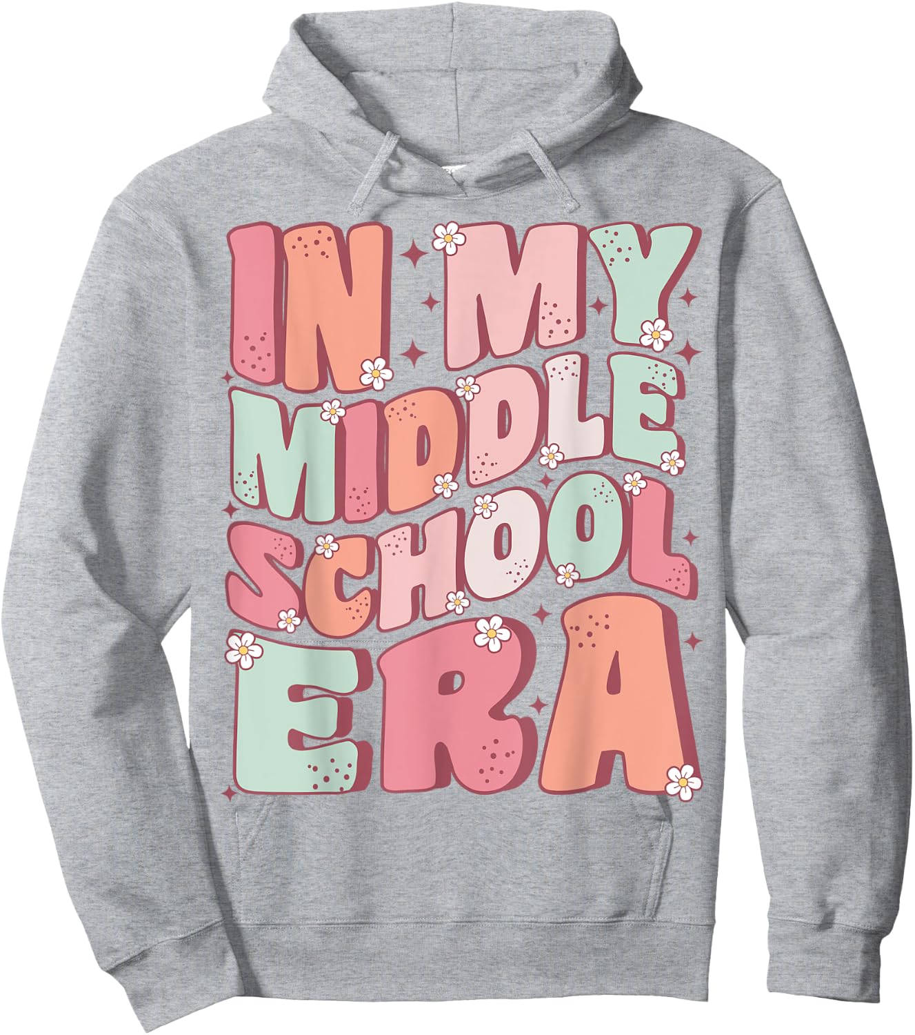 In My Middle School Era Cute Groovy First Day Back to School Hoodie - Hoodie | Ash