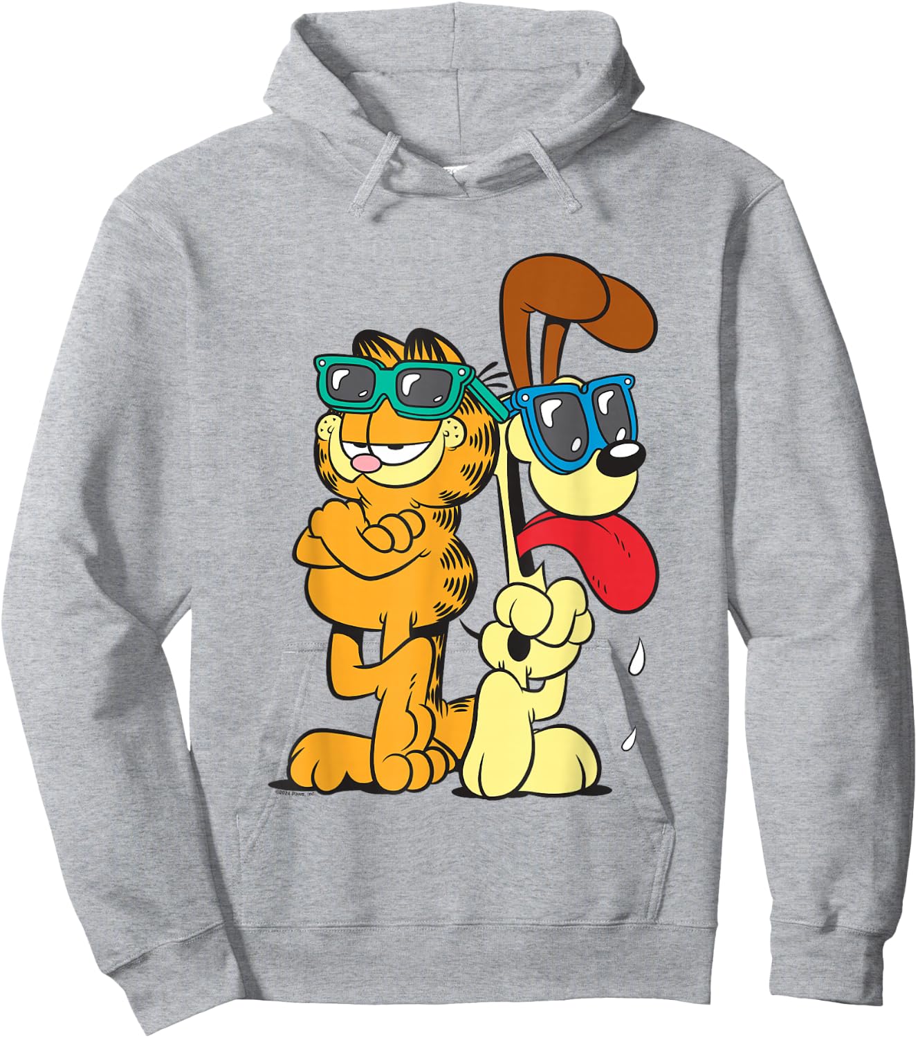 Garfield & Odie Wearing Shades Cool Shot Hoodie - Hoodie | Ash