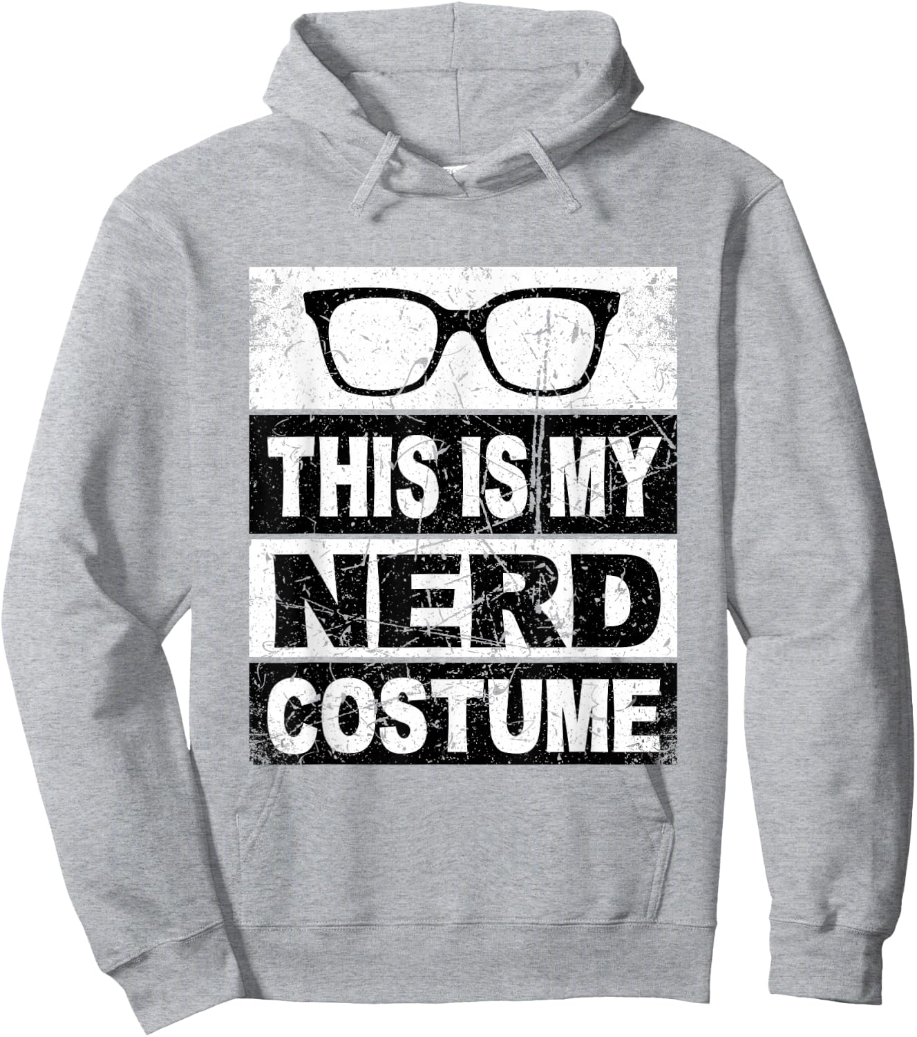 Retro Nerd Costume Kids Adult Men Boys Girl White Hoodie - Hoodie | Ash