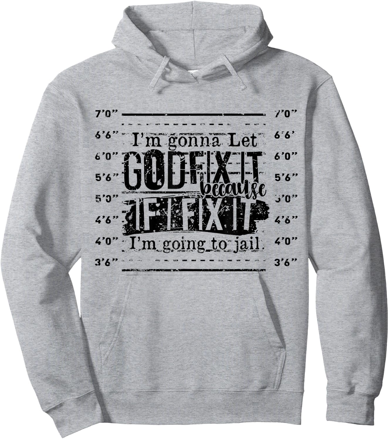 I'm Gonna Let God Fix It Funny Christian Religious Orange Hoodie - Hoodie | Ash