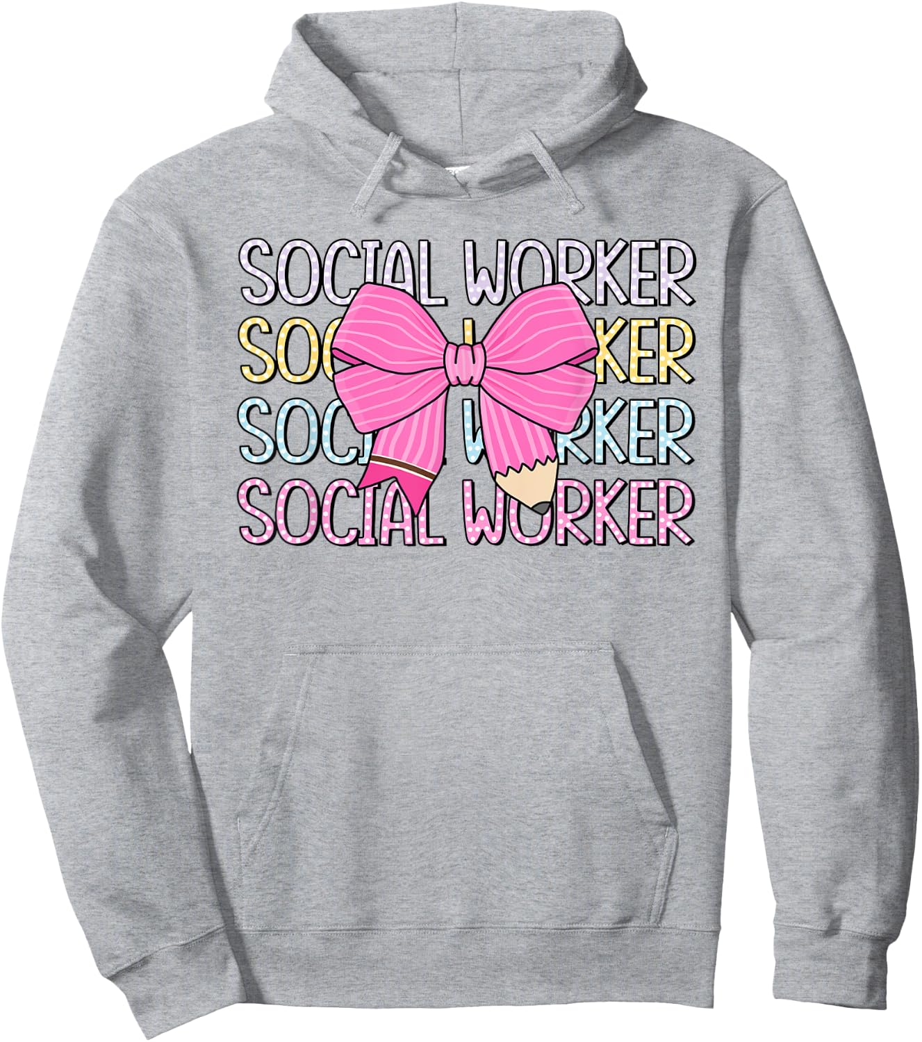 Retro Social Worker Coquette Bow Dalmatian Back To School Hoodie - Hoodie | Ash