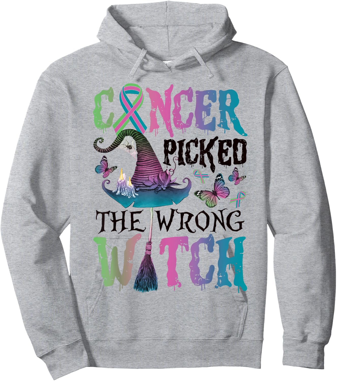 Metastatic Breast Cancer Picked The Wrong Witch Halloween Hoodie - Hoodie | Ash