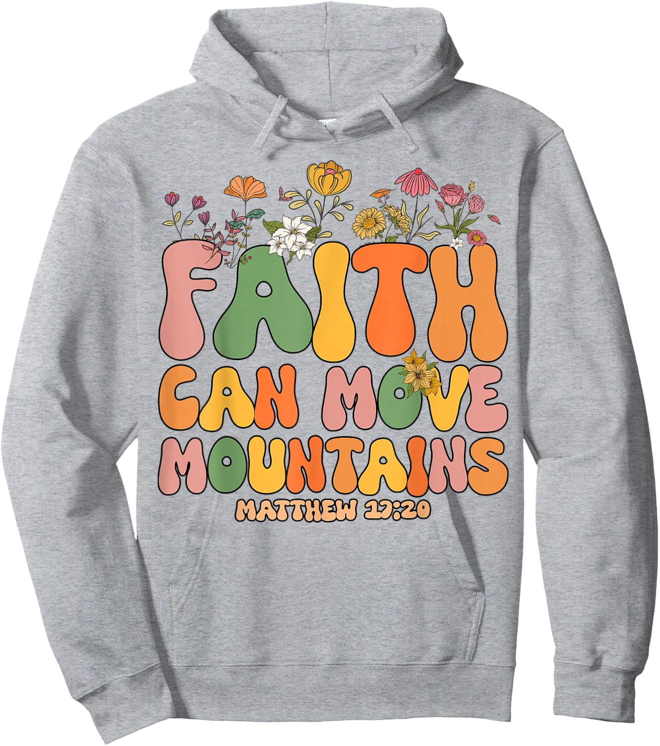 Toddler Faith Can Move Mountains Kids Girl Christian Jesus Hoodie - Hoodie | Ash