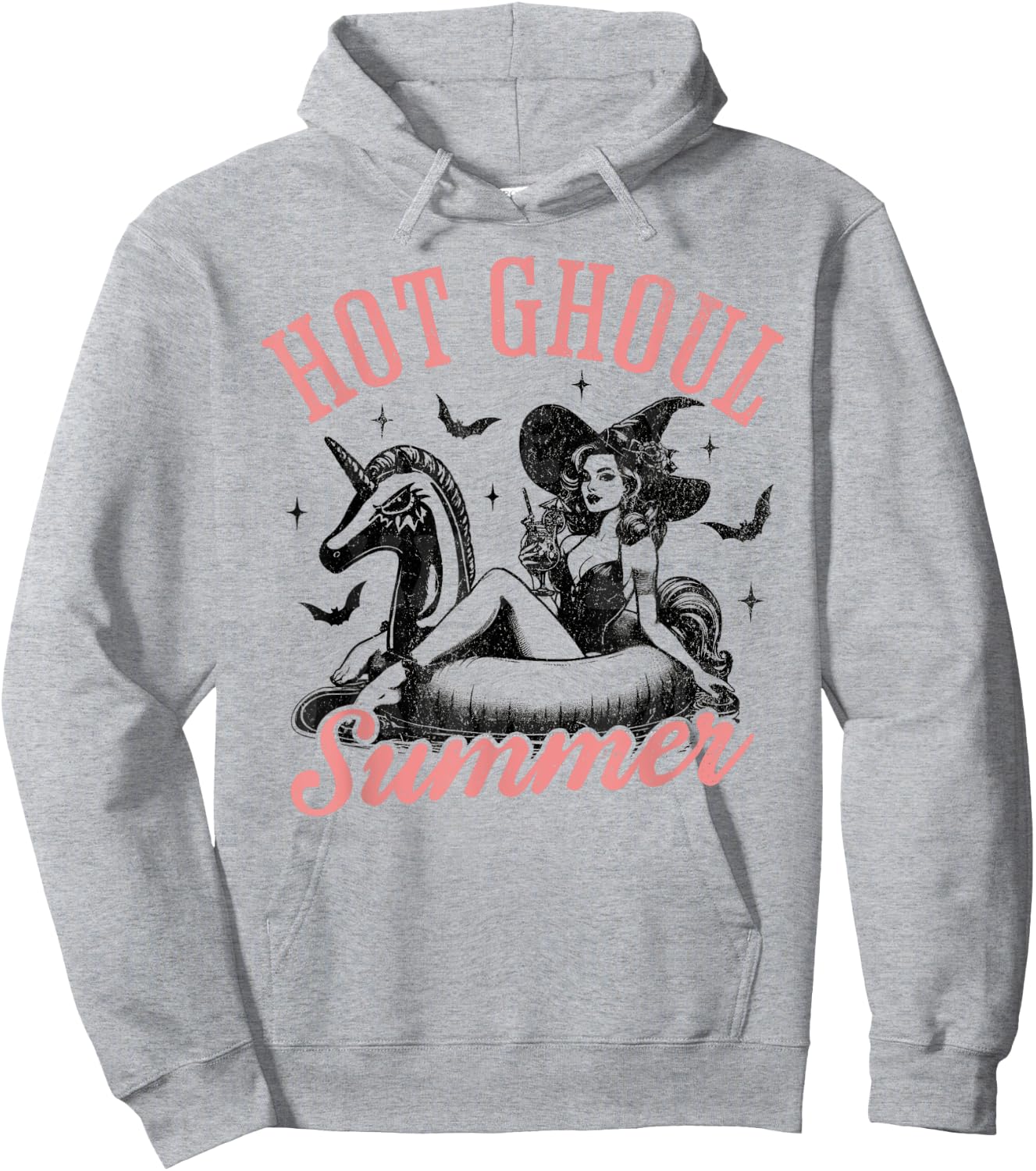 Women Funny Halloween Hot Ghoul Summer Summerween Hoodie - Hoodie | Ash