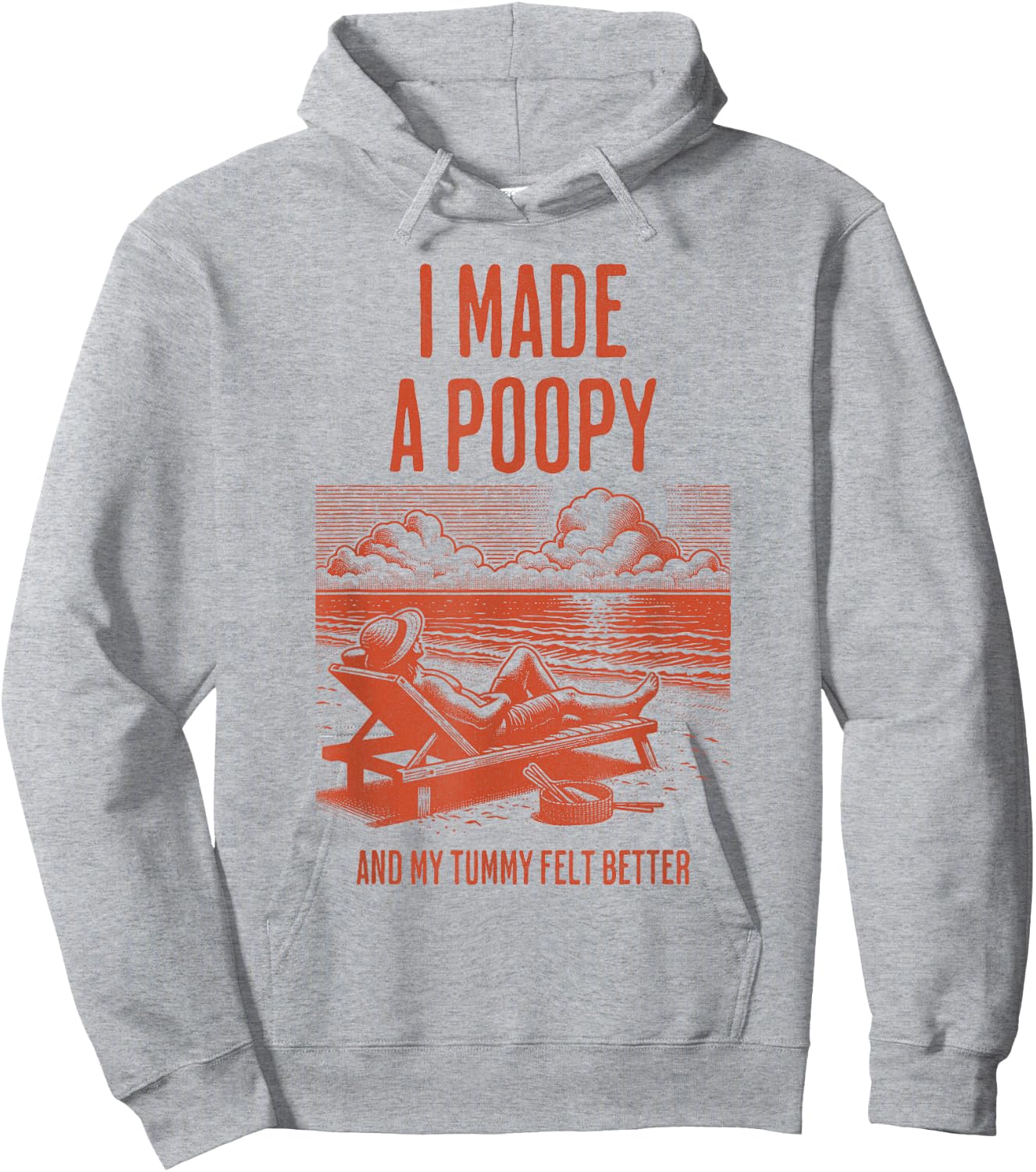 I Made a Poopy and My Tummy Felt Better Adult Humor Meme Hoodie - Hoodie | Ash
