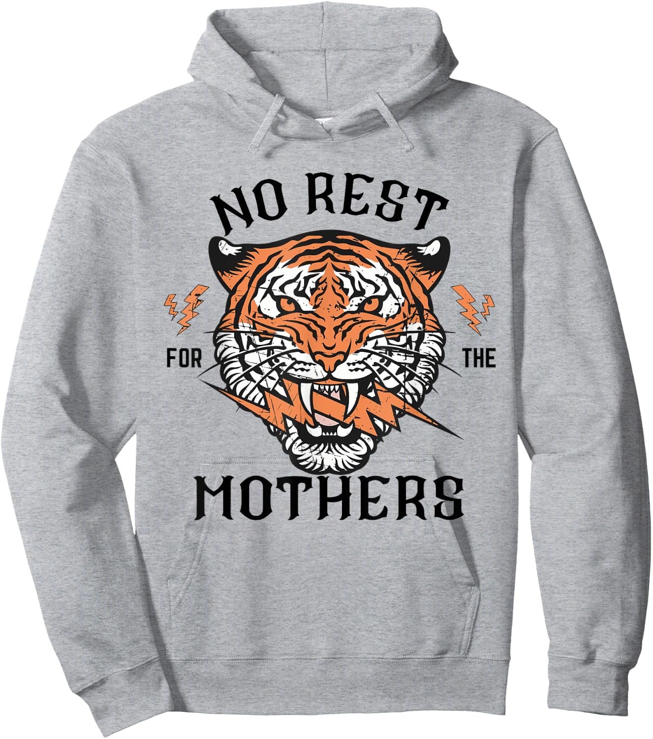 No Rest For The Mothers Retro Tiger Mom Life Mothers day Hoodie - Hoodie | Ash