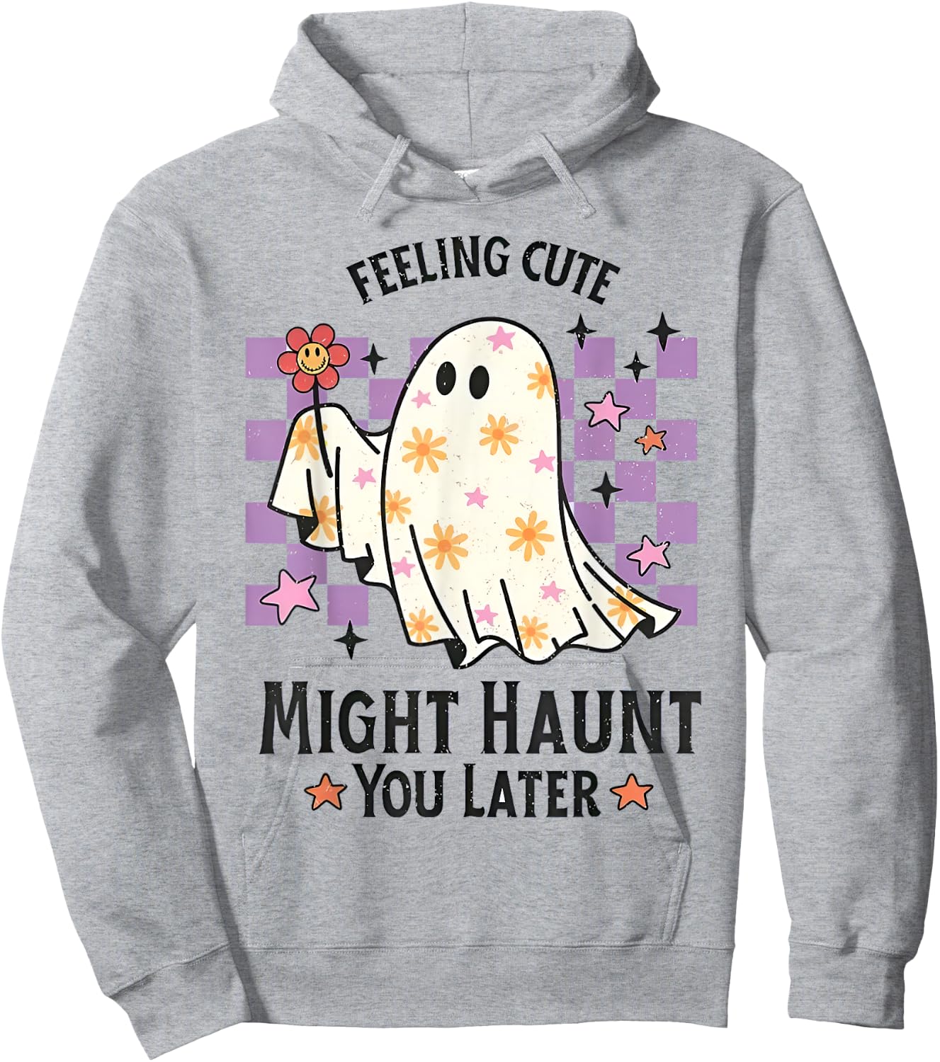 Feeling Cute Might Haunt You Later Halloween Pumpkin Hoodie - Hoodie | Ash