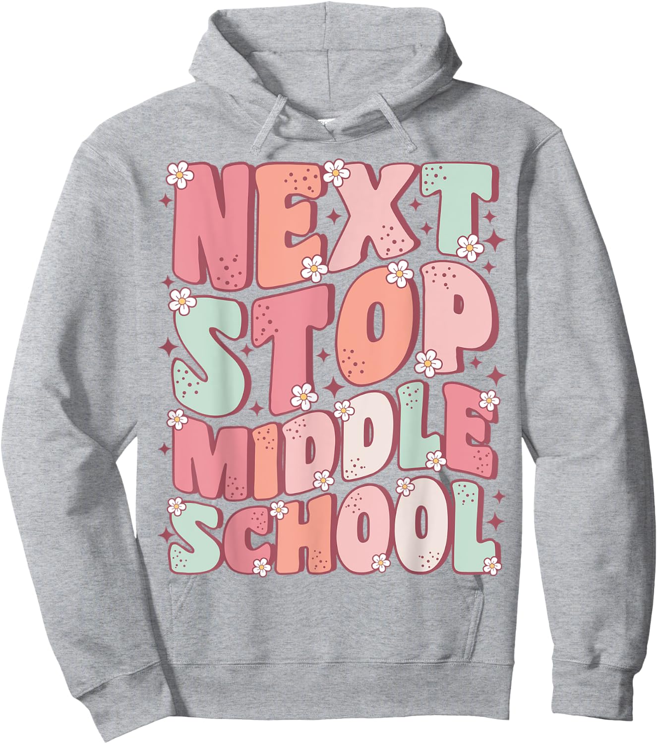 Next Stop Middle School Groovy Elementary School Graduation Hoodie - Hoodie | Ash