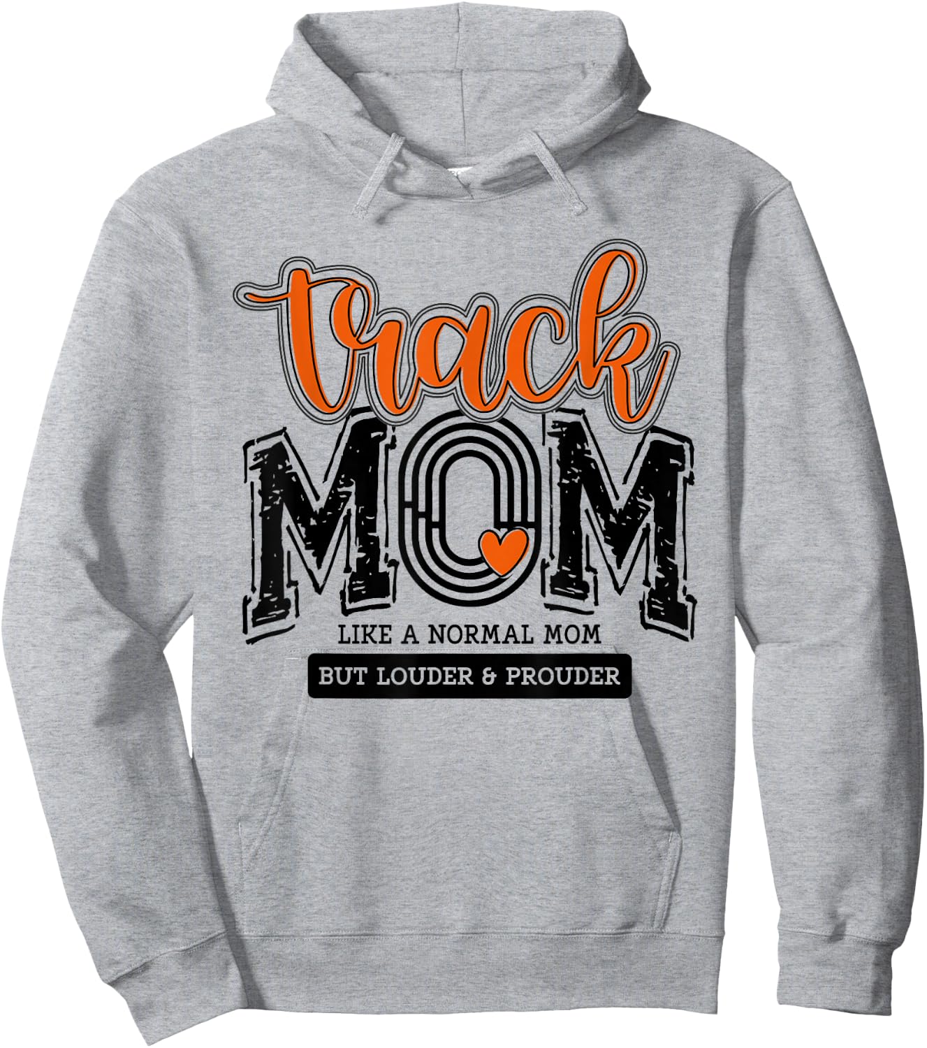 Track Mom Orange Track And Field Mama Runner Running Team Hoodie - Hoodie | Ash