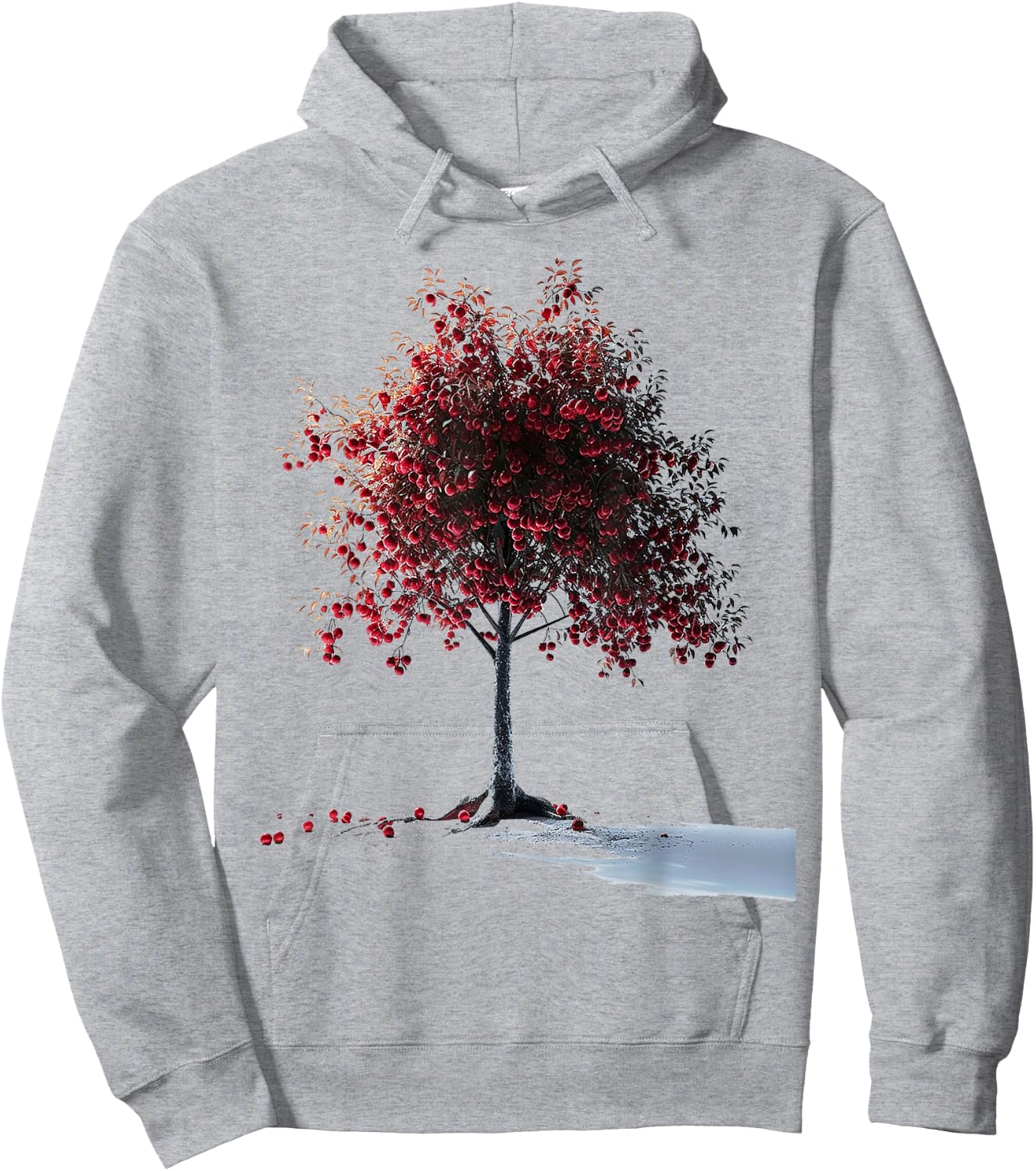 Tree Abstract Graphic Nature Artwork Drawing Tree Hoodie - Hoodie | Ash