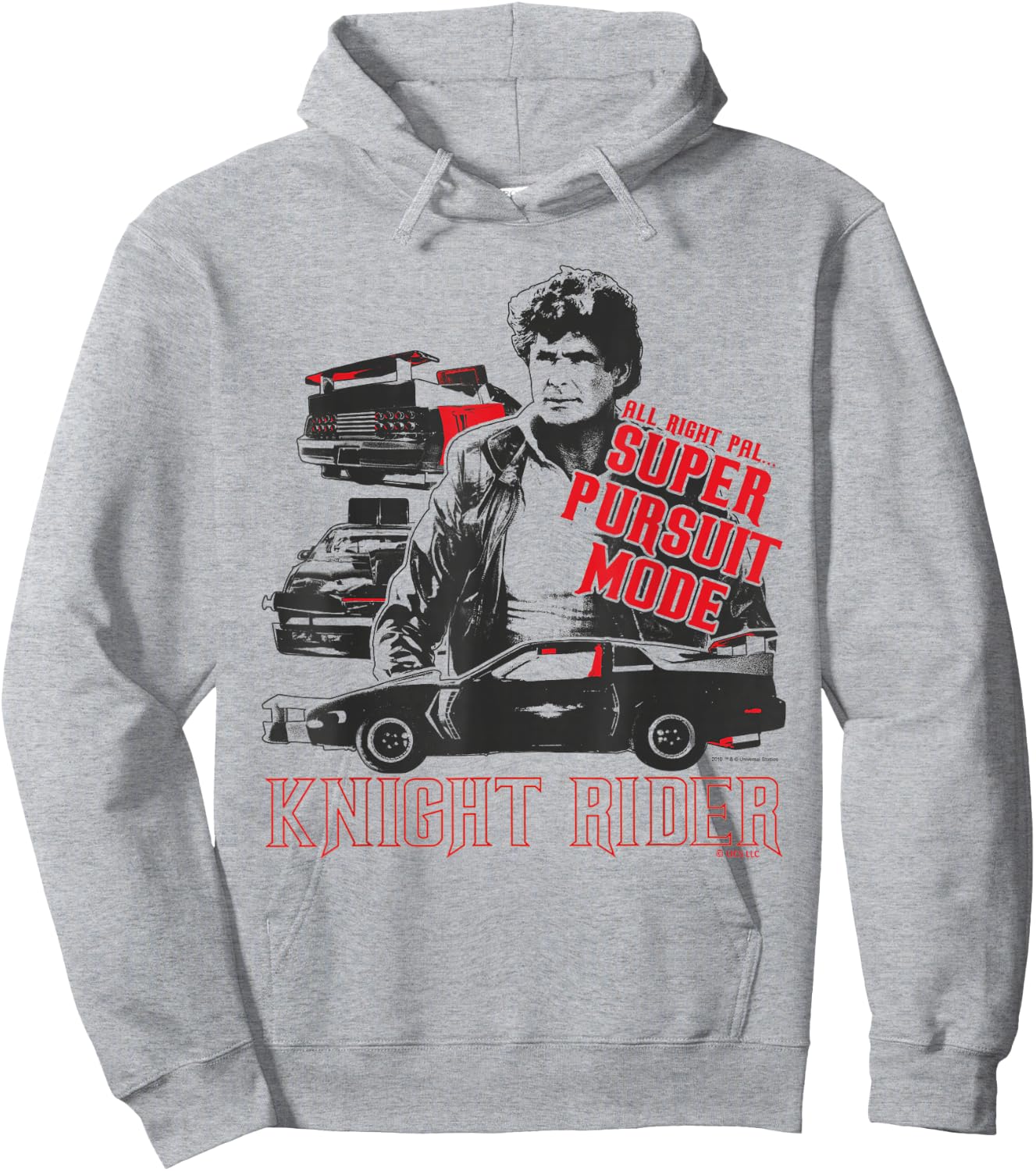Knight Rider Super Pursuit Mode All Right Pal Hoodie - Hoodie | Ash