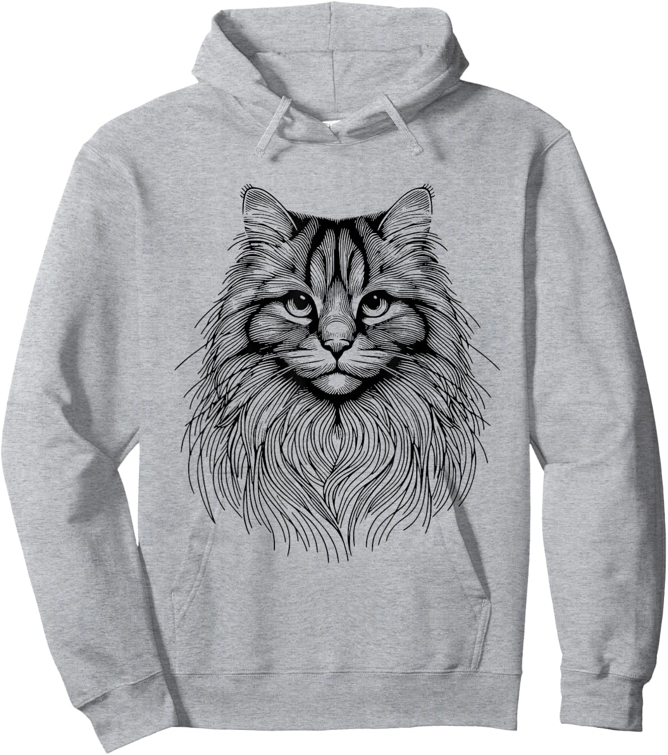 Cat Fingerprint - Siberian Forest Dad Mom Men Women Hoodie - Hoodie | Ash