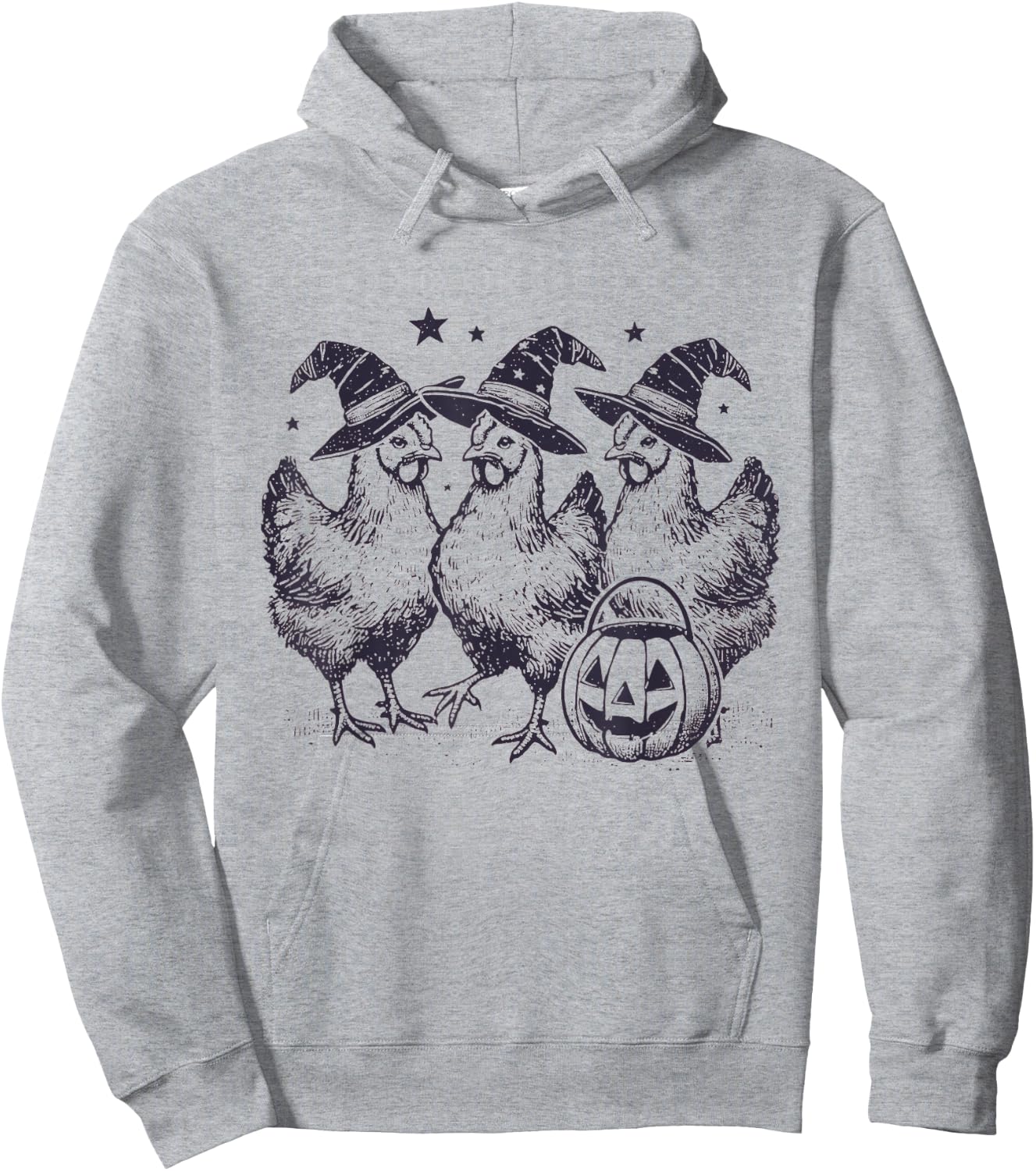Funny Chicken Halloween Costume Spooky Season Chickens Witch Hoodie - Hoodie | Ash