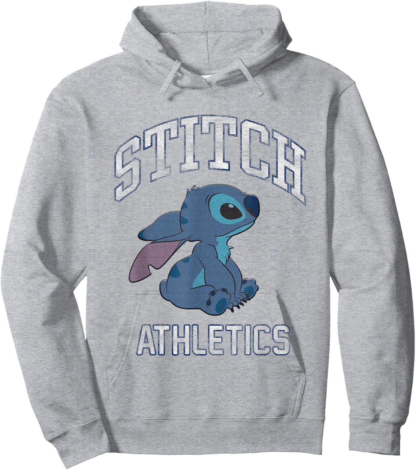 Disney Lilo & Stitch Stitch Athletics Distressed Logo Hoodie - Hoodie | Ash