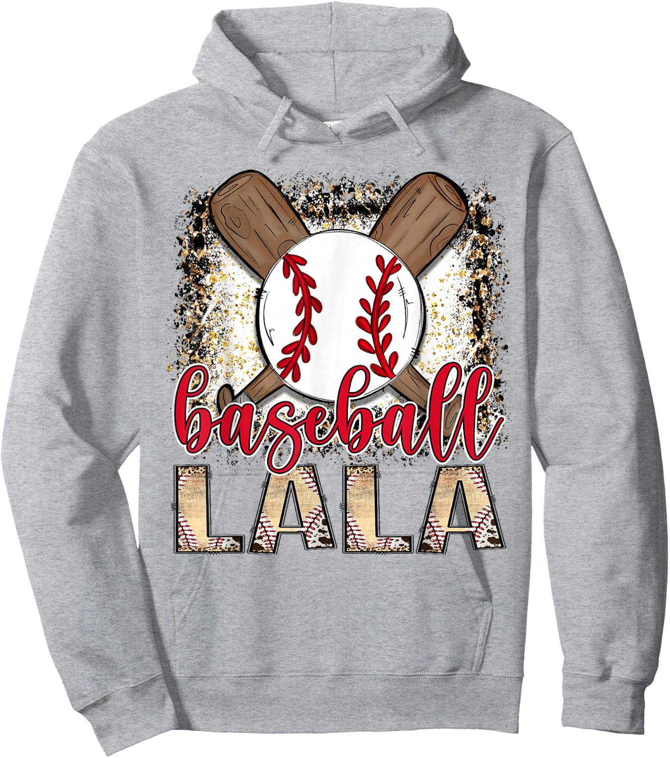 Baseball Lala Leopard Proud Ball Lala Game Day Hoodie - Hoodie | Ash