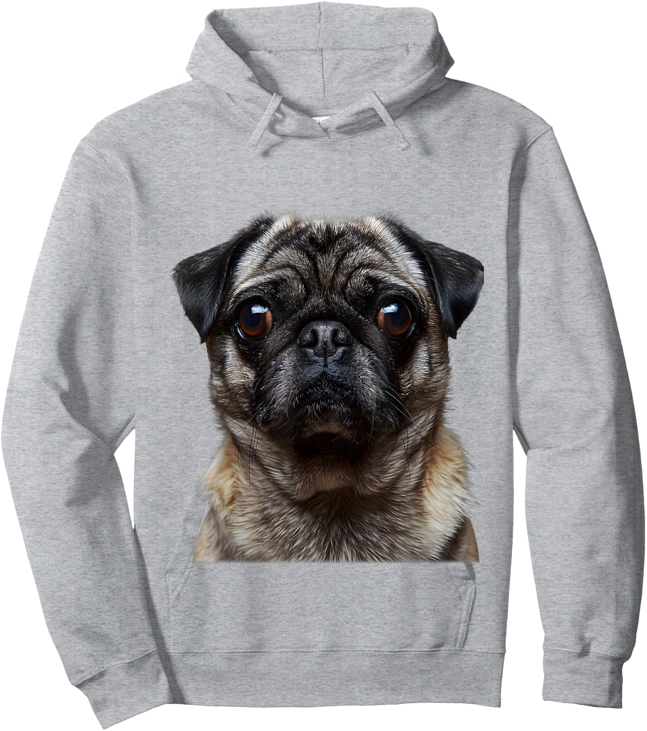 Cool Pug Face I Dog Pug Costume Hoodie - Hoodie | Ash