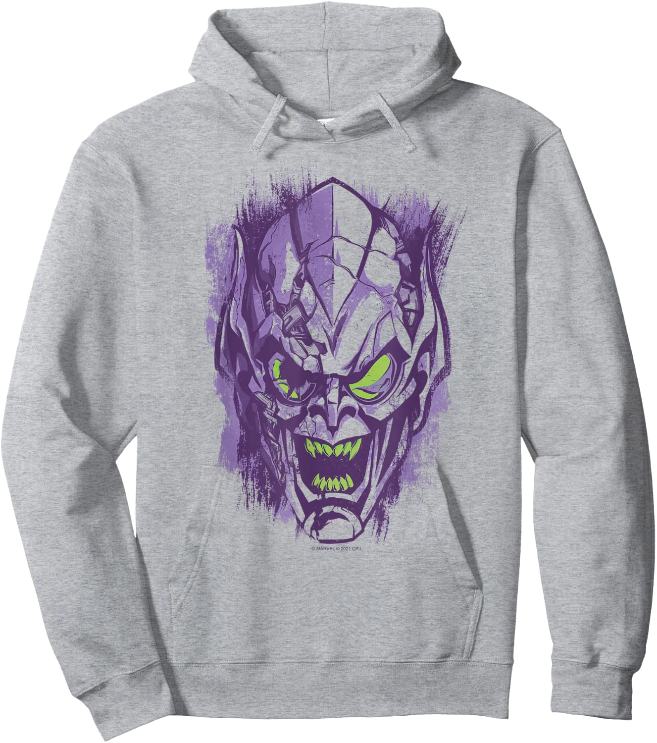 Marvel Spider-Man: No Way Home Green Goblin Face Green Hoodie - Hoodie | Ash
