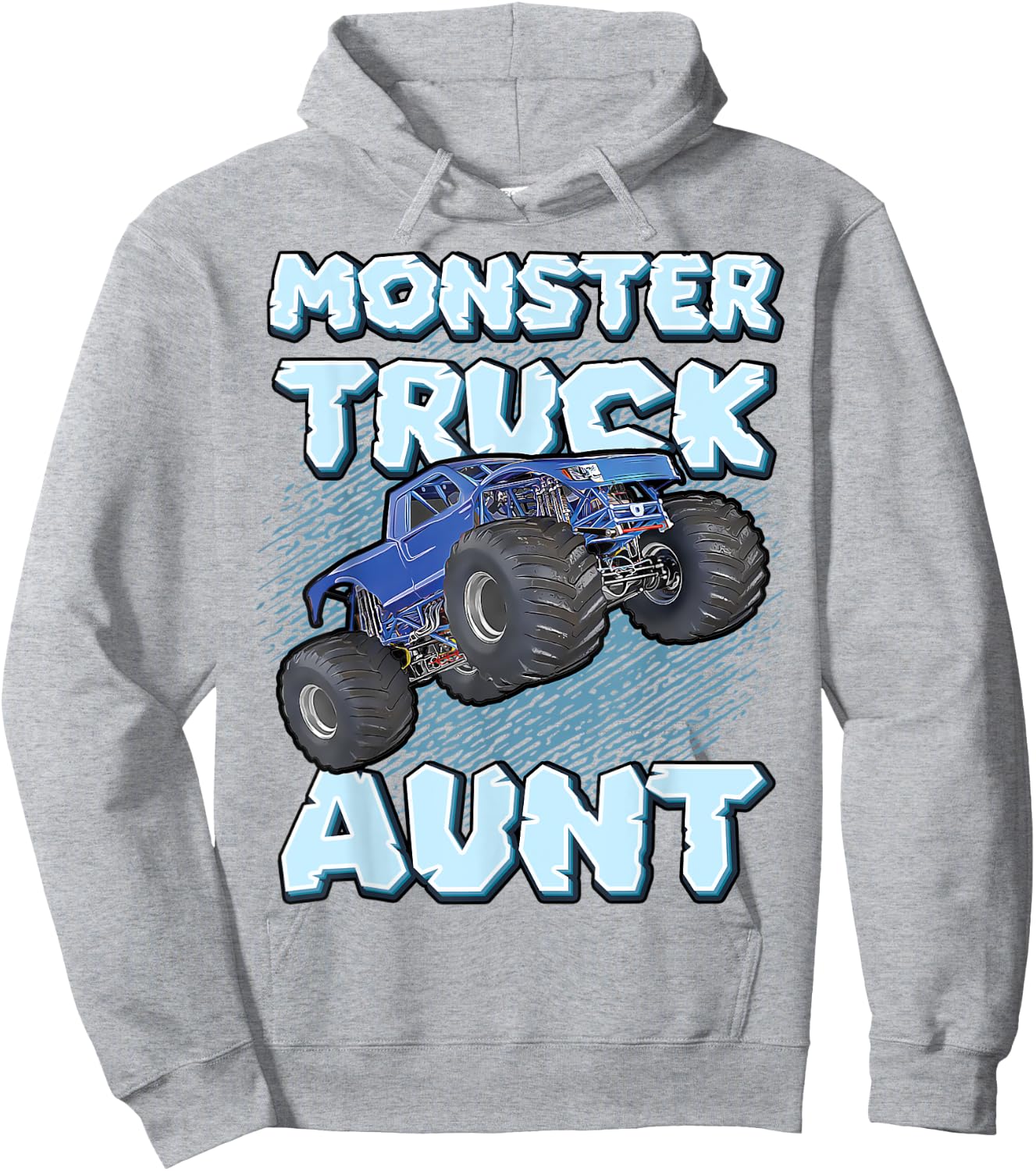 Monster Truck Aunt For Aunts Fun Cool Funny Monster Truck Hoodie - Hoodie | Ash