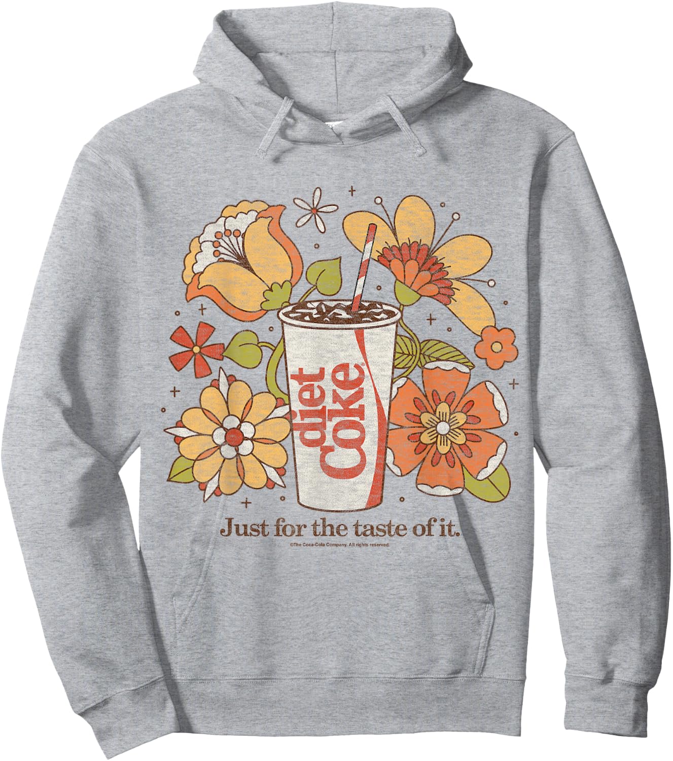 Coca-Cola - Diet Coke Just For The Taste Of It Retro Flowers Hoodie - Hoodie | Ash