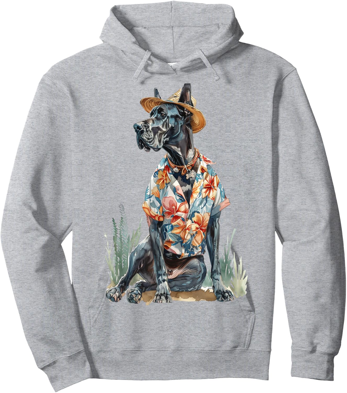 Summer Dog Great Dane Hoodie - Hoodie | Ash