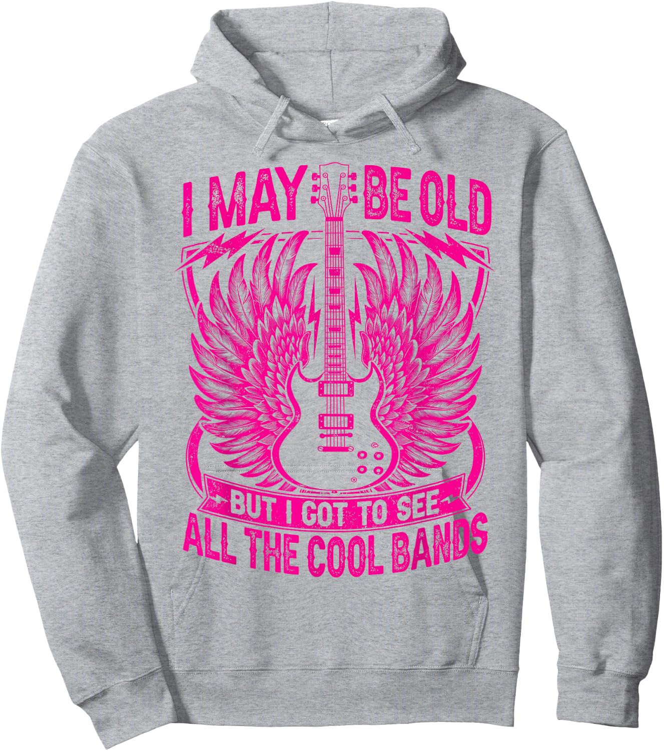 I May Be Old But I Got To See All The Cool Band Rock Concert Hoodie - Hoodie | Ash