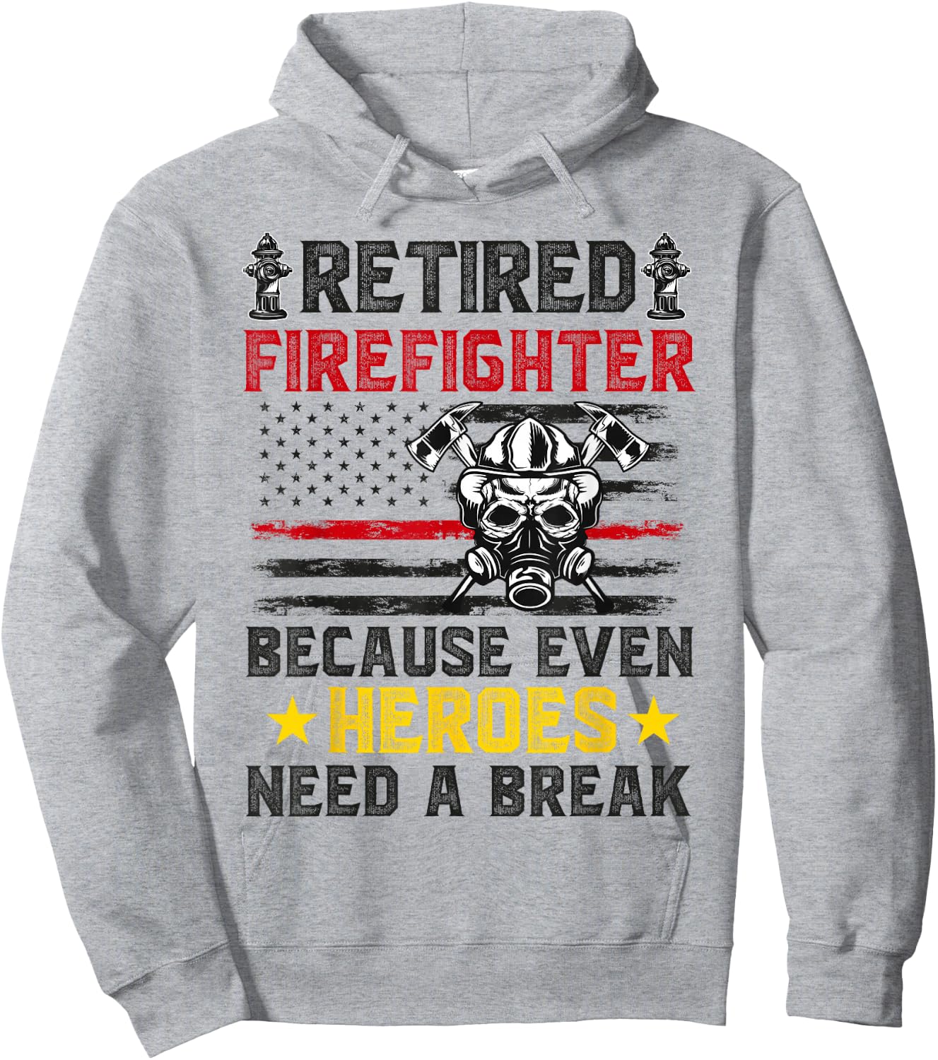 Retiring Firefighter for Retired Fireman Funny Retirement Hoodie - Hoodie | Ash