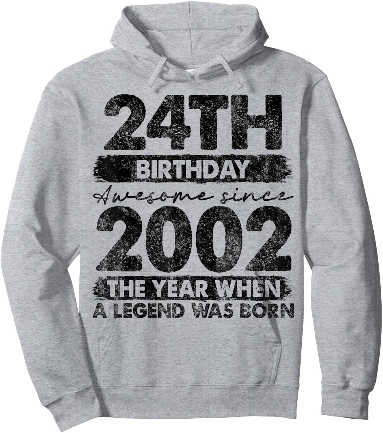 24 Year Old Gifts Vintage 2002 Limited Edition 24th Birthday Hoodie - Hoodie | Ash