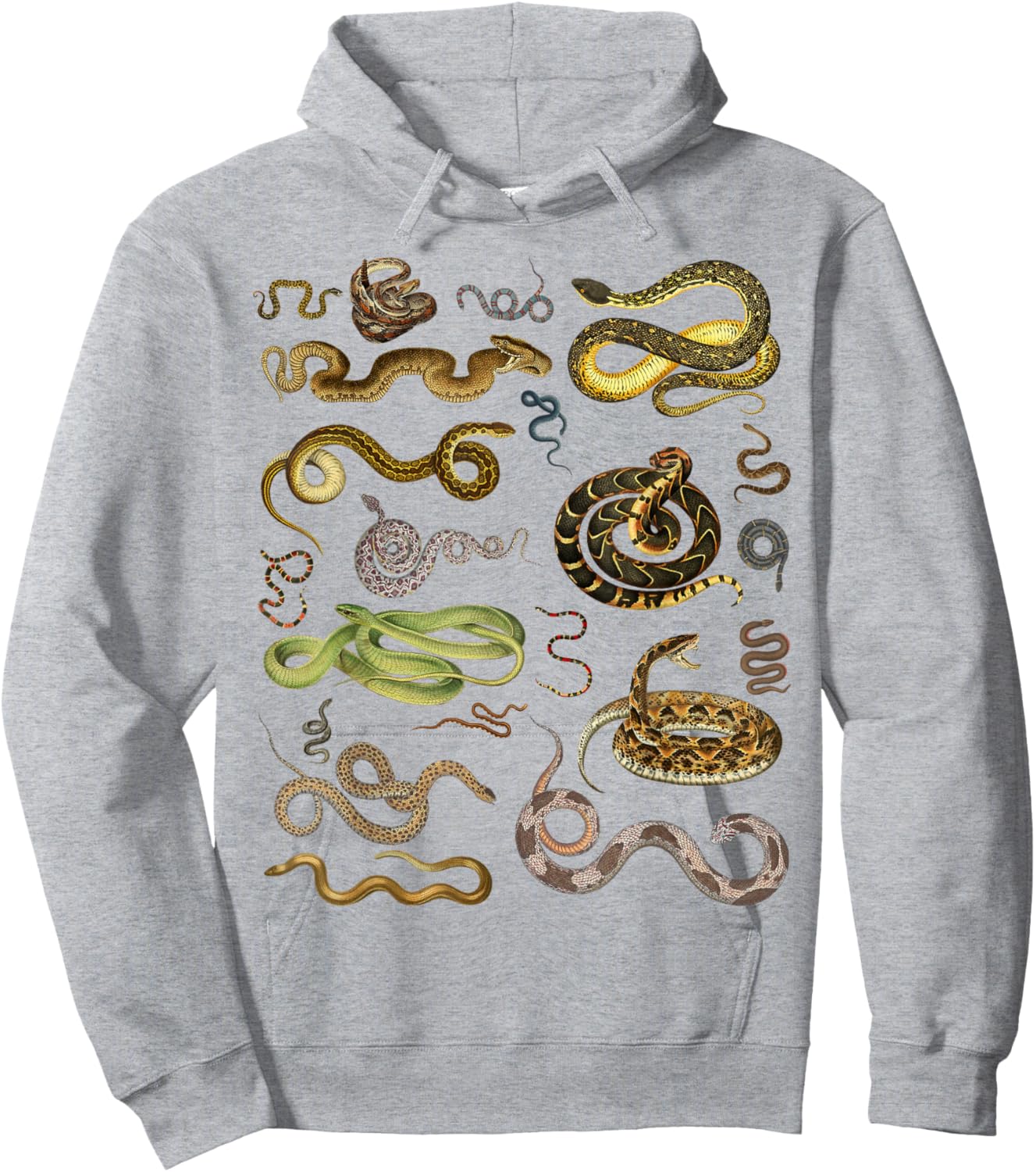 Types Of Snakes Educational Herpetologist Kids Boys Girls Hoodie - Hoodie | Ash