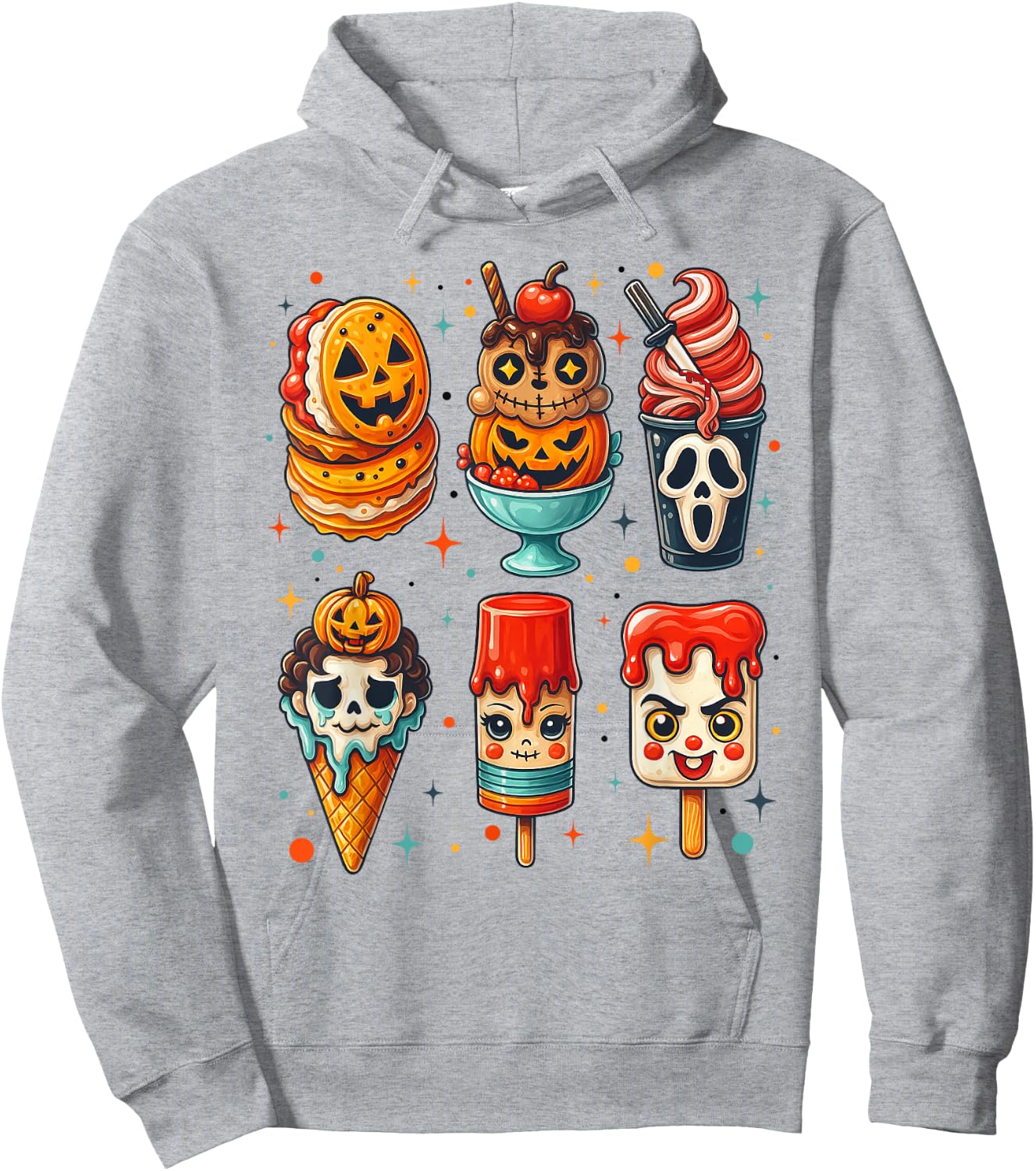 Horror Movie Summer Popsicle Halloween Ice Cream Summerween Hoodie - Hoodie | Ash