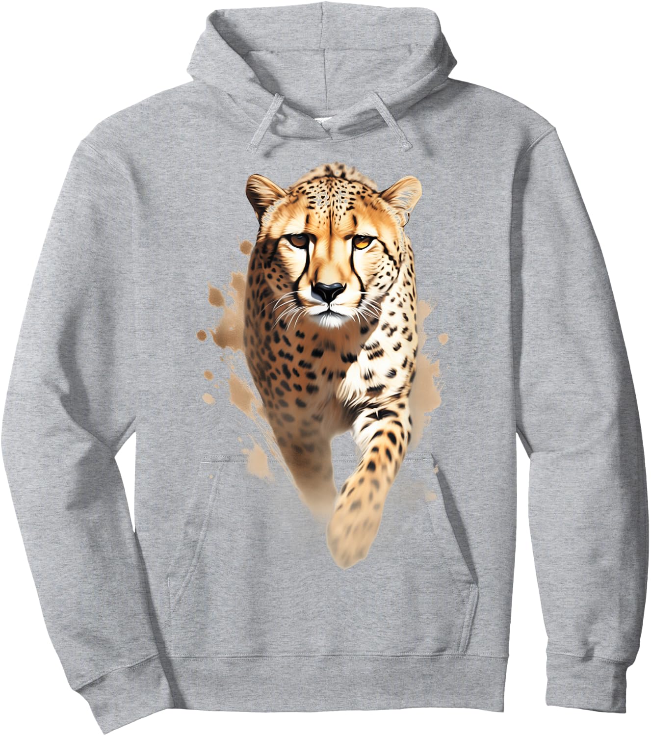 Graceful Cheetah Sprint Dynamic Cheetah Running Wild Cheetah Hoodie - Hoodie | Ash