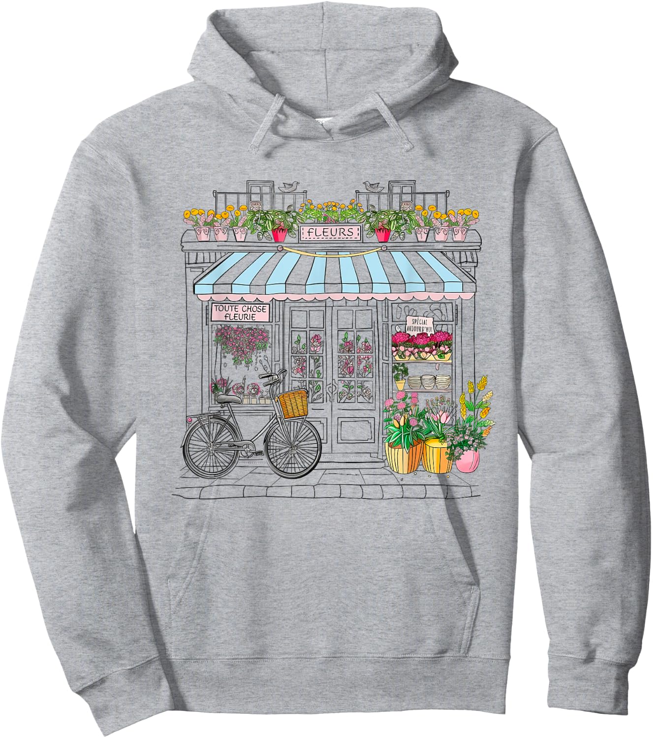 Cute French Flower Shop Paris France Women Girls Souvenir Hoodie - Hoodie | Ash
