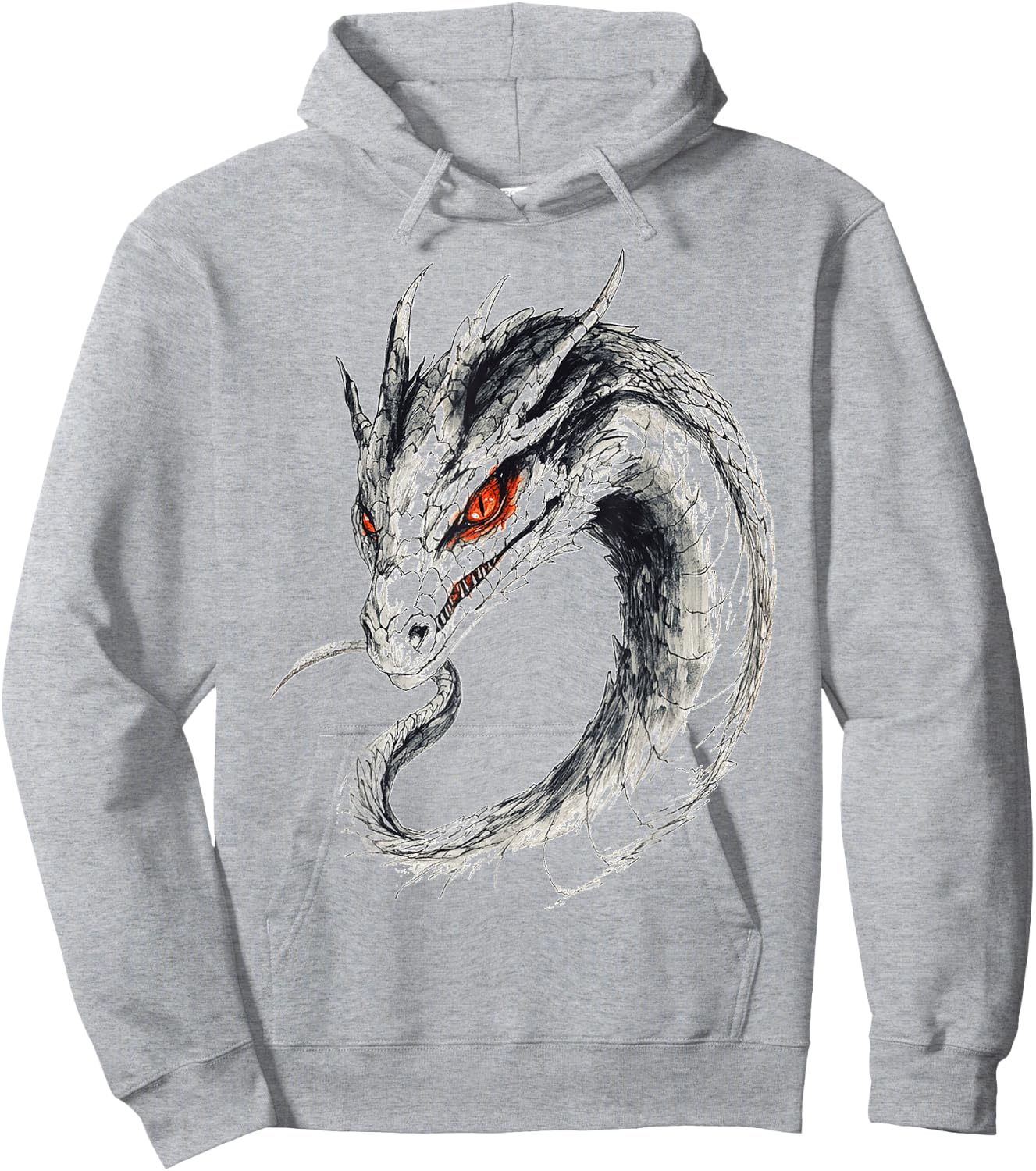 Basilisk Mythical Graphic Fantasy Illustration Basilisk Hoodie - Hoodie | Ash