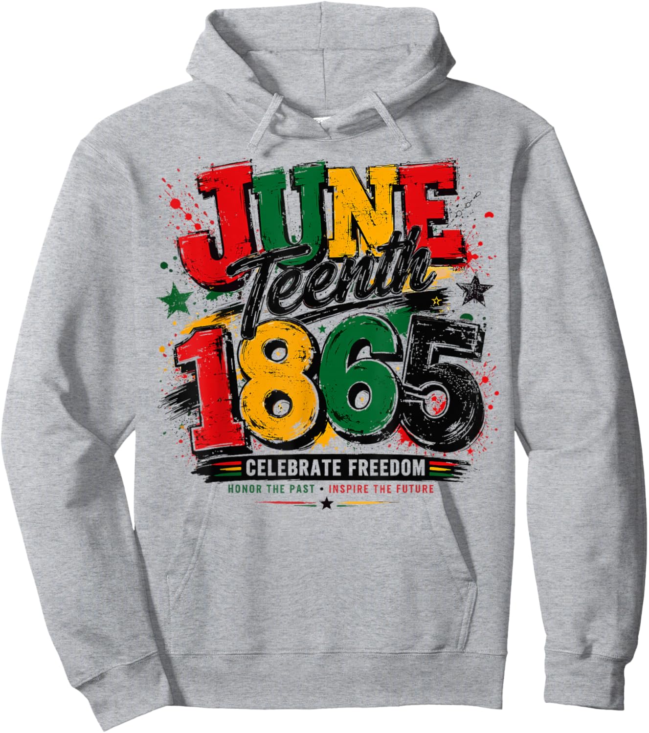 Juneteenth 1865 Celebrate Freedom African American Black Hoodie - Hoodie | Ash