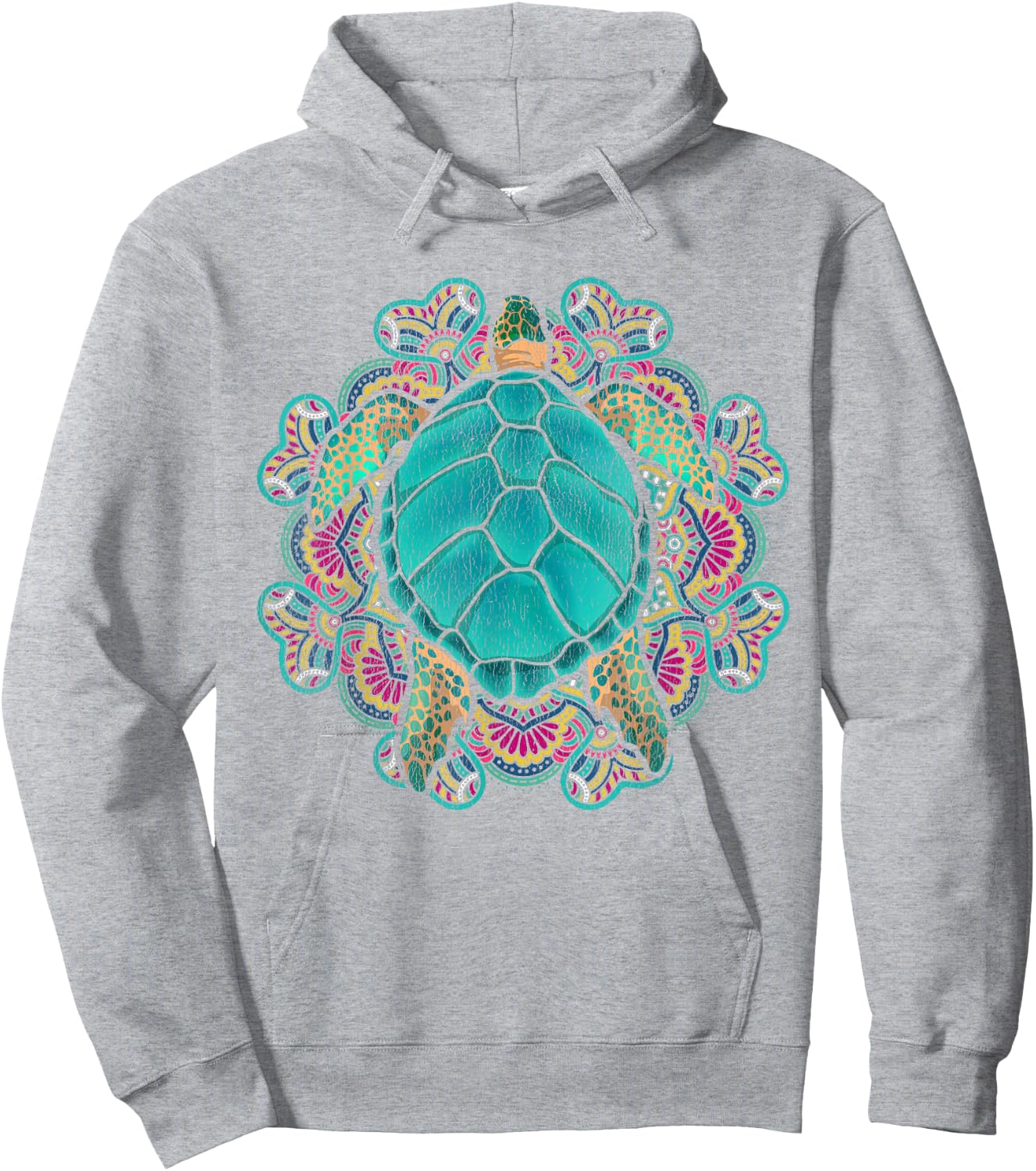 Sea Animal Turtle Lover Polynesian Tattoo Tribal Turtle Hoodie - Hoodie | Ash