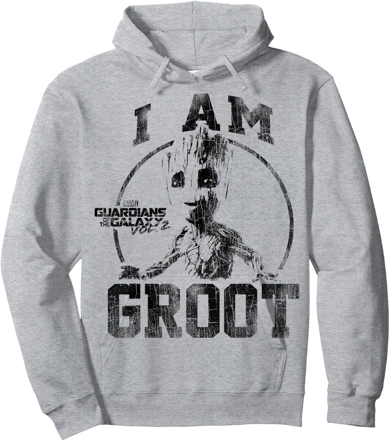 Marvel Guardians Vol.2 I Am Groot Collegiate Vintage Hoodie - Hoodie | Ash