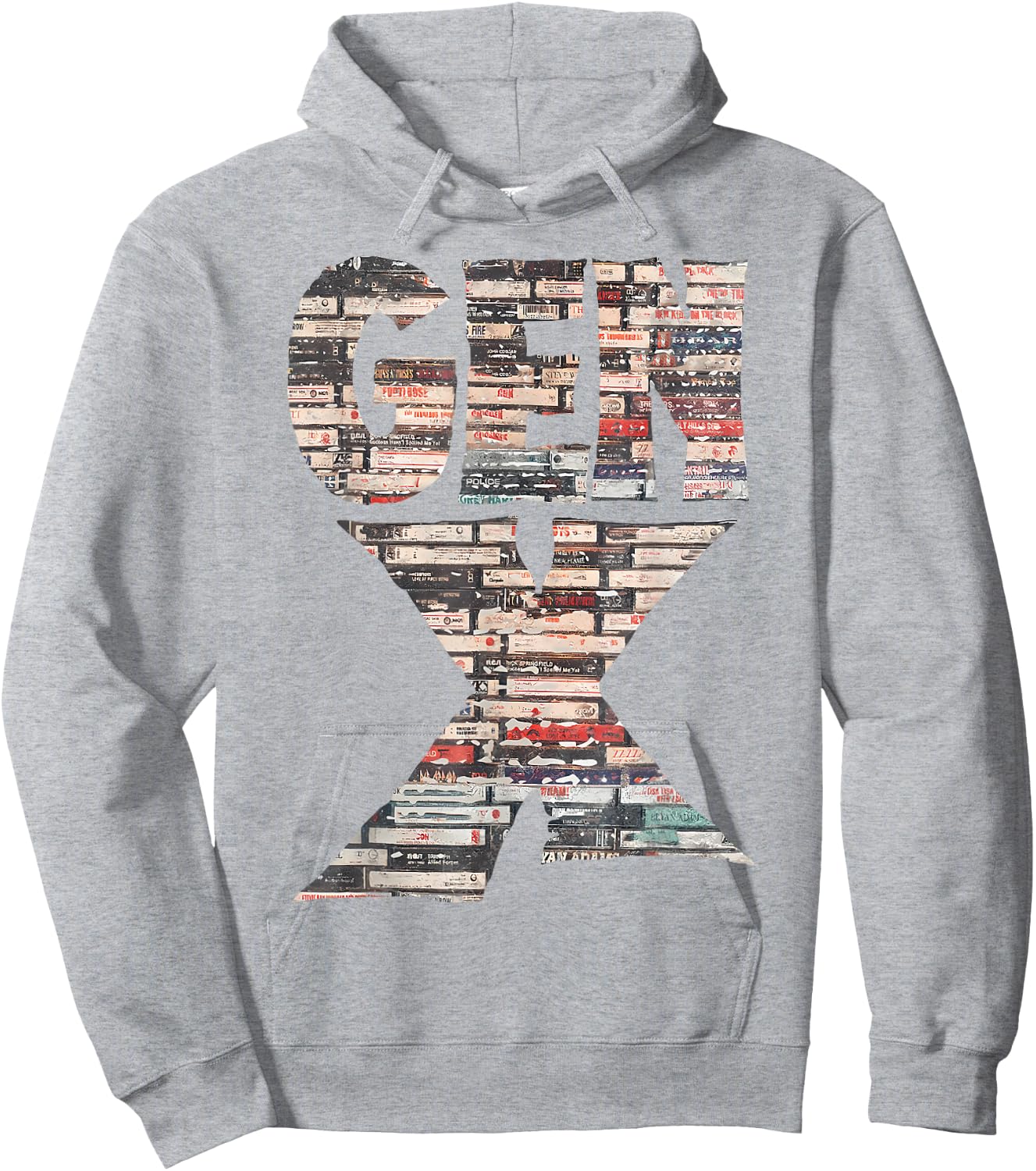 Gen X 80’s Rock Cassettes Hoodie - Hoodie | Ash