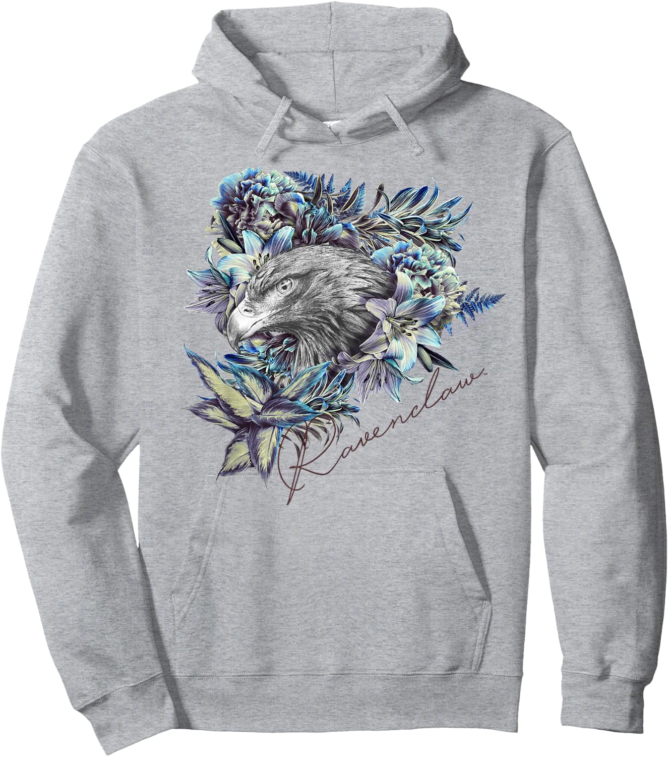 Harry Potter Ravenclaw Floral Eagle Mascot Hoodie - Hoodie | Ash