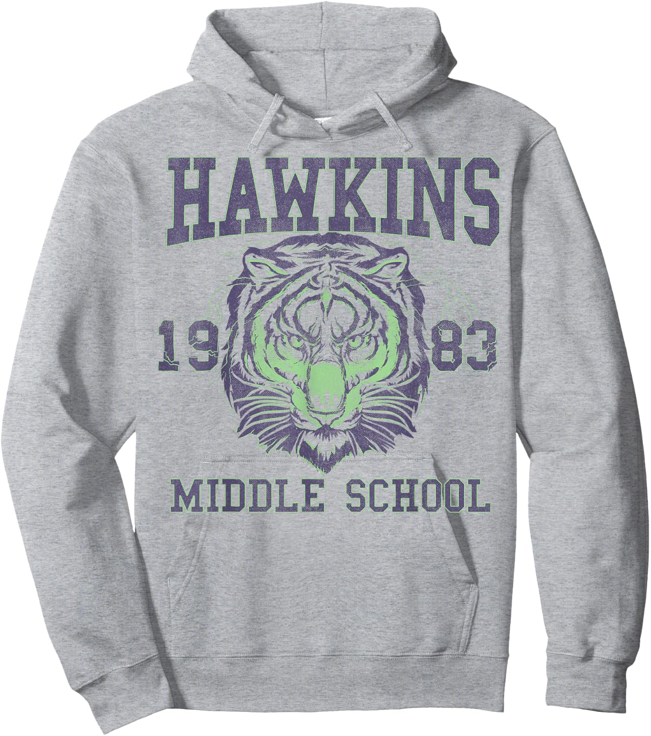 Netflix Stranger Things Hawkins Middle School 1983 Tiger Hoodie - Hoodie | Ash