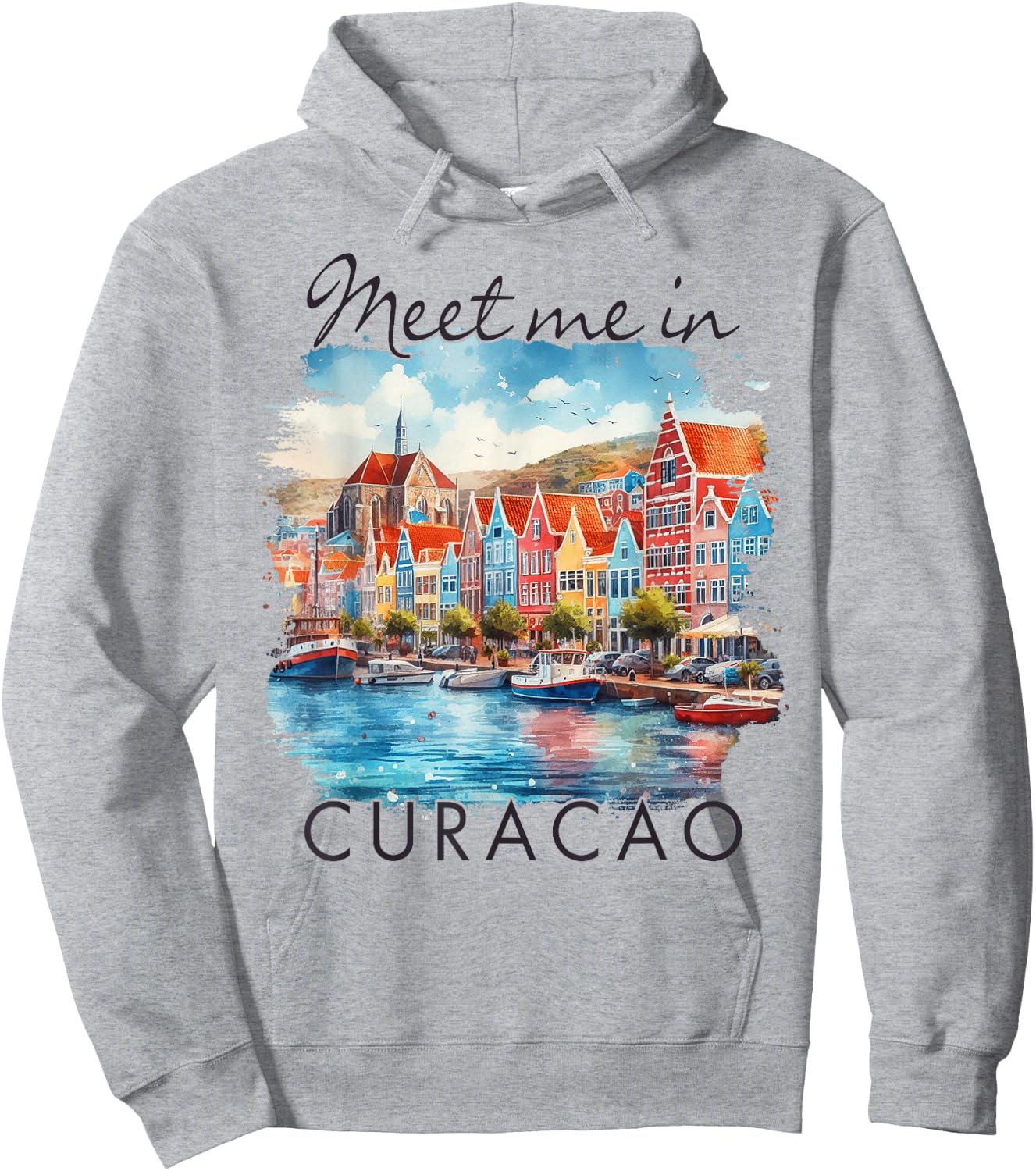 Curacao Caribbean Islands Travel Trip Meet Me in Curacao Hoodie - Hoodie | Ash