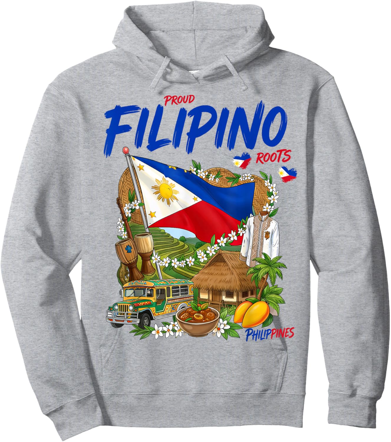 Filipino Roots Idea Filipiniana Philippines Themed Hoodie - Hoodie | Ash