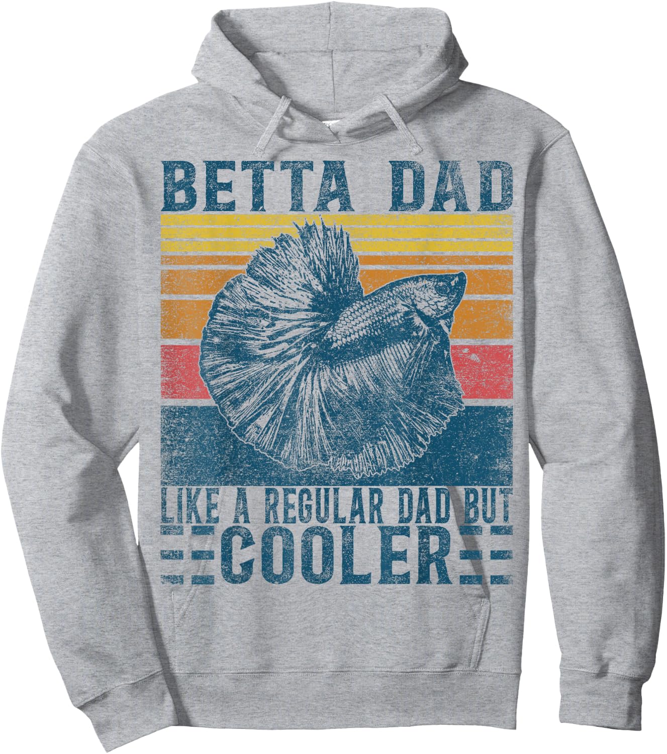Siamese Fighting Fish Like Regular Dad But Cooler Betta Fish Hoodie - Hoodie | Ash