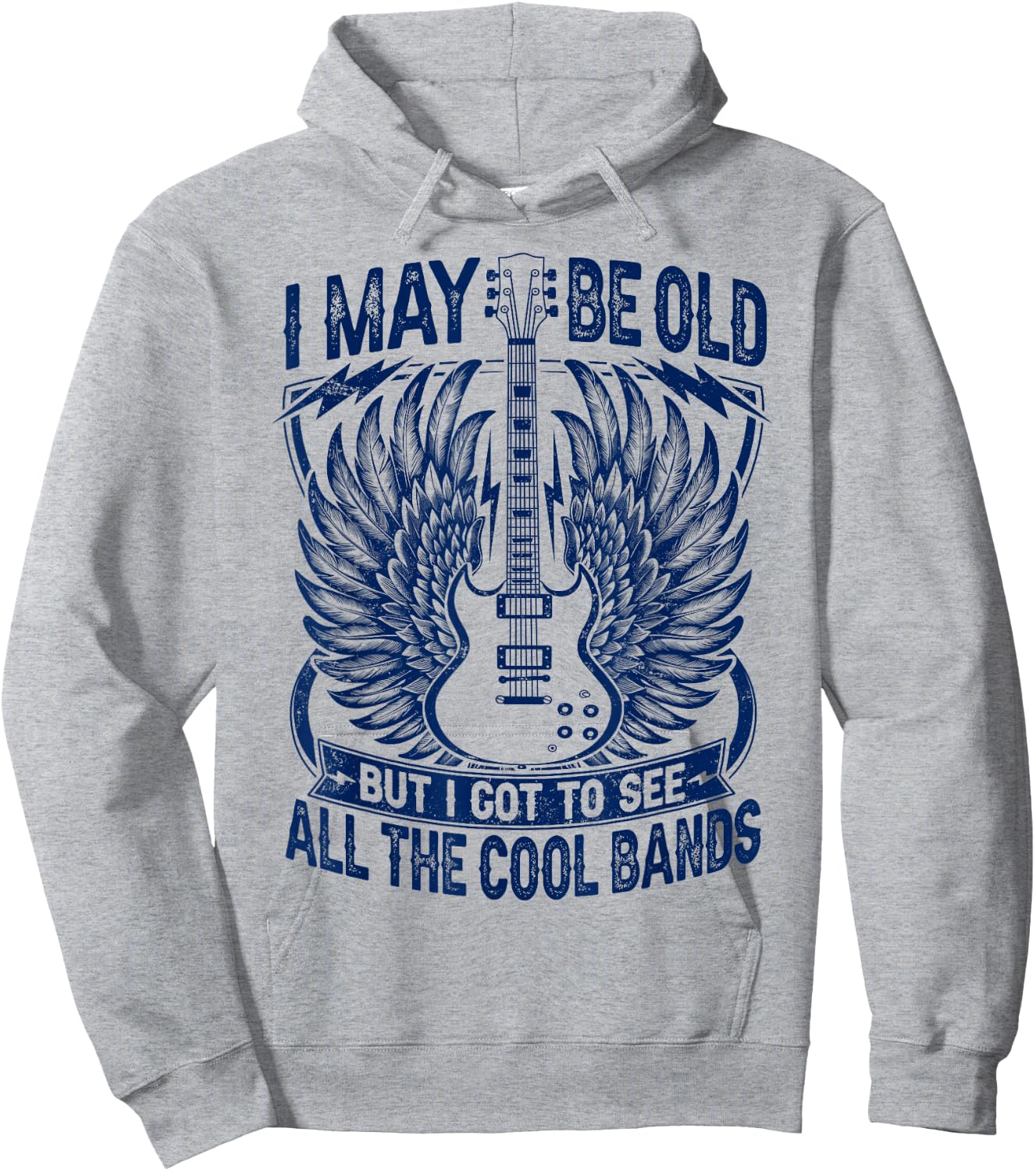 I May Be Old But I Got To See All The Cool Band Rock Concert Hoodie - Hoodie | Ash