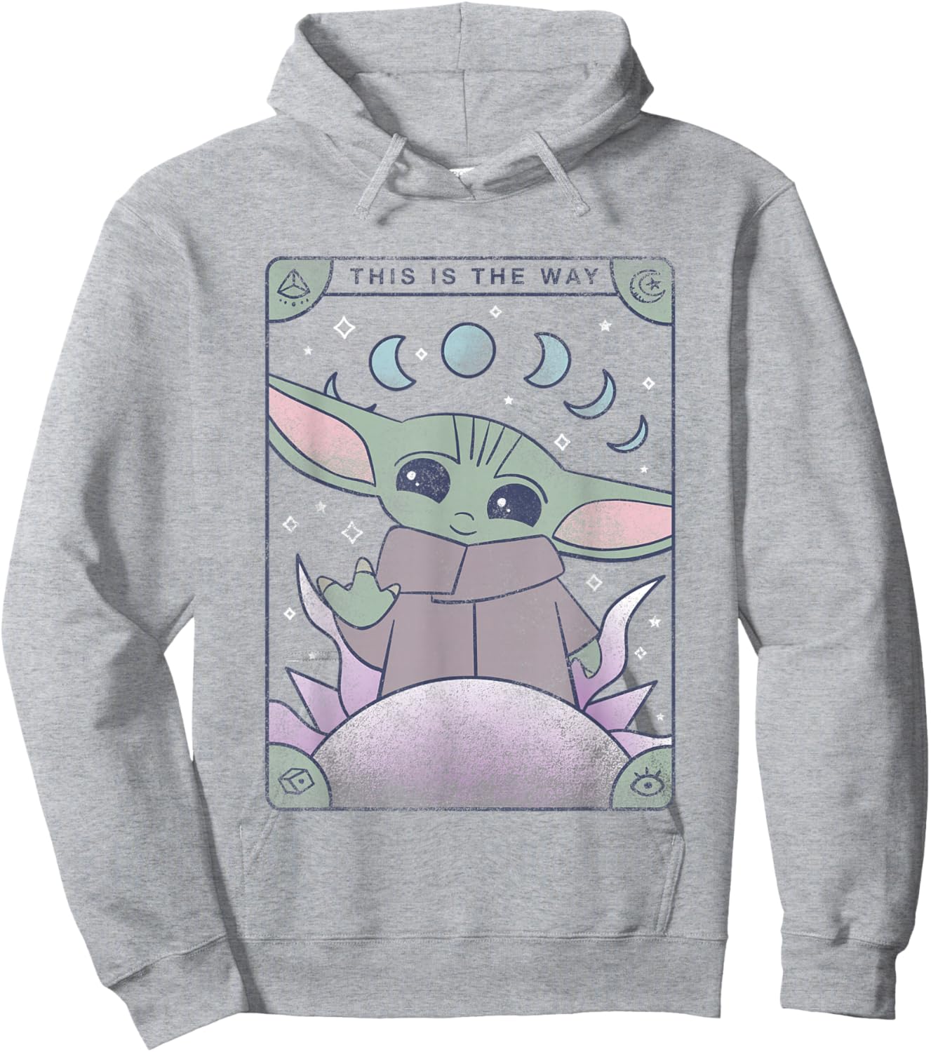 Star Wars The Mandalorian Grogu This Is The Way Retro Logo Hoodie - Hoodie | Ash