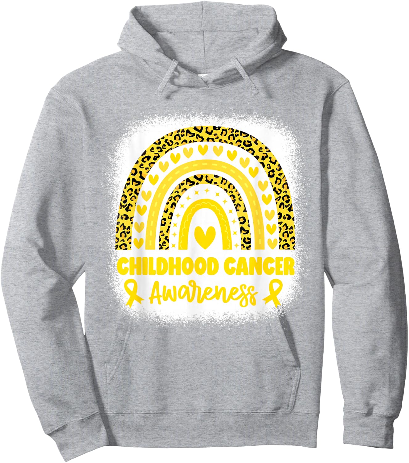 Childhood Cancer awareness Gold Rainbow Childhood Cancer Hoodie - Hoodie | Ash