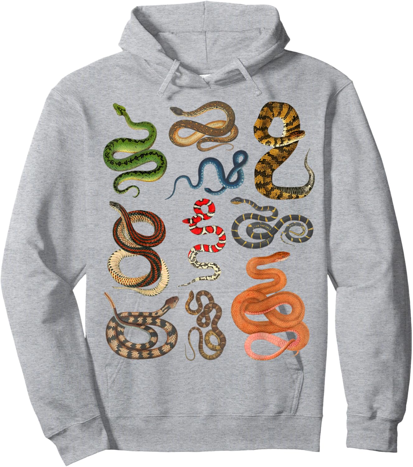 Types Of Snakes Educational Herpetologist Kids Boys Girls Hoodie - Hoodie | Ash